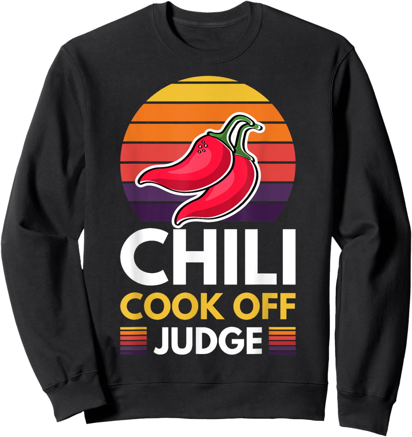Chili Cook Off Judge Red Chili Sweatshirt - Sweatshirt | Black