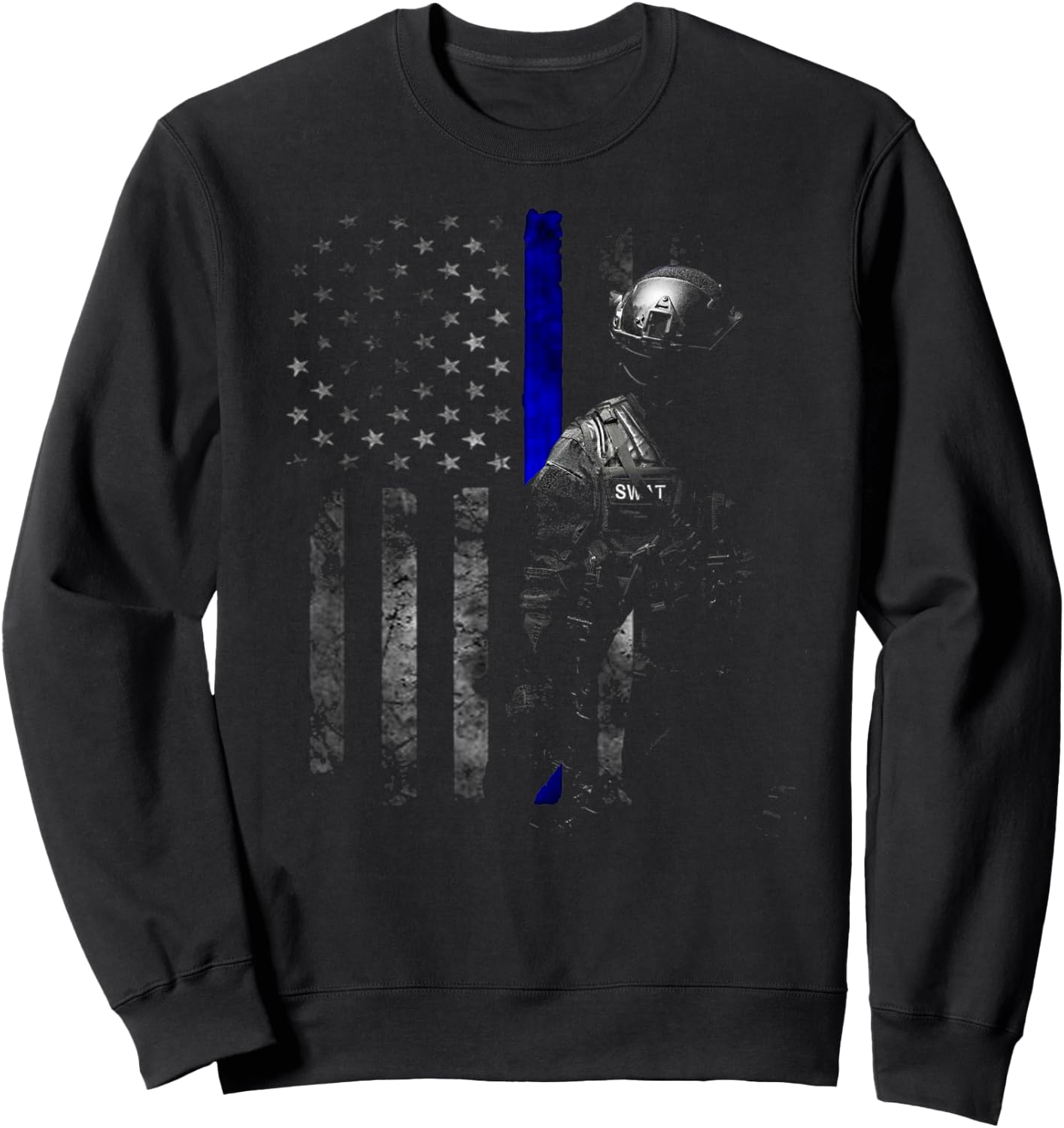 SWAT Special Weapons And Tactics Team Shirt, Police Officer Sweatshirt - Sweatshirt | Black