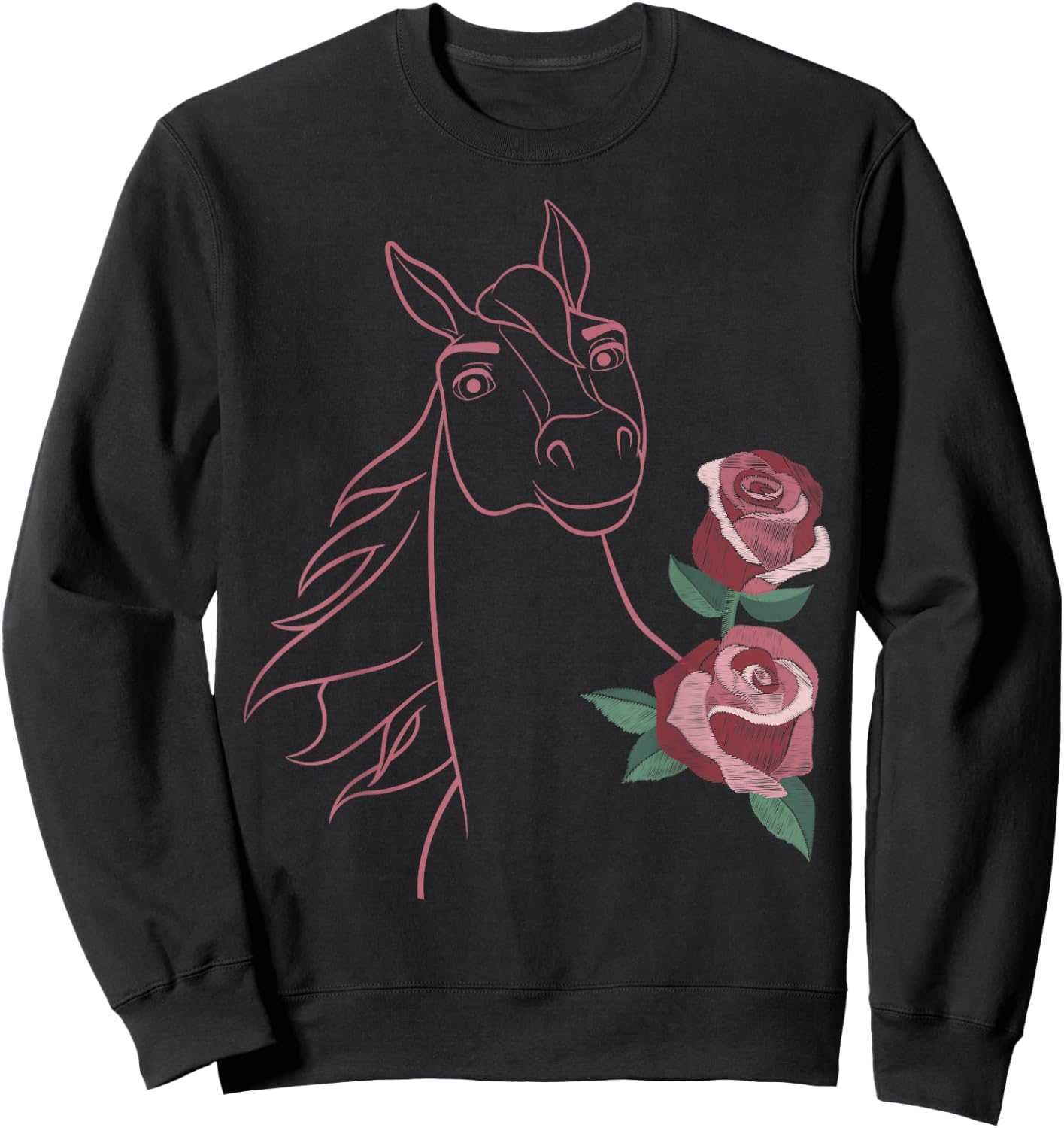 DreamWorks Spirit Riding Free Big Flower Spirit Sweatshirt - Sweatshirt | Black