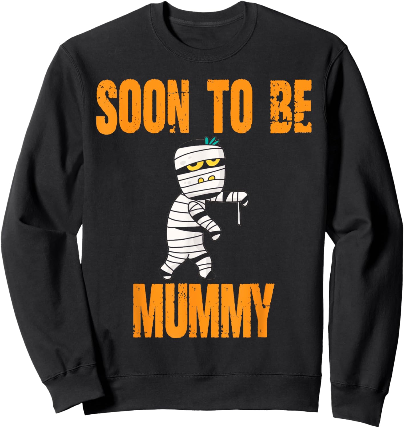 Soon To Be Mummy Funny Halloween Pregnancy Sweatshirt - Sweatshirt | Black