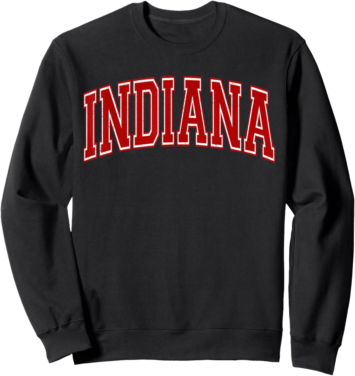 Indiana Varsity Sports Style Athletic Jersey Sweatshirt - Sweatshirt | Black