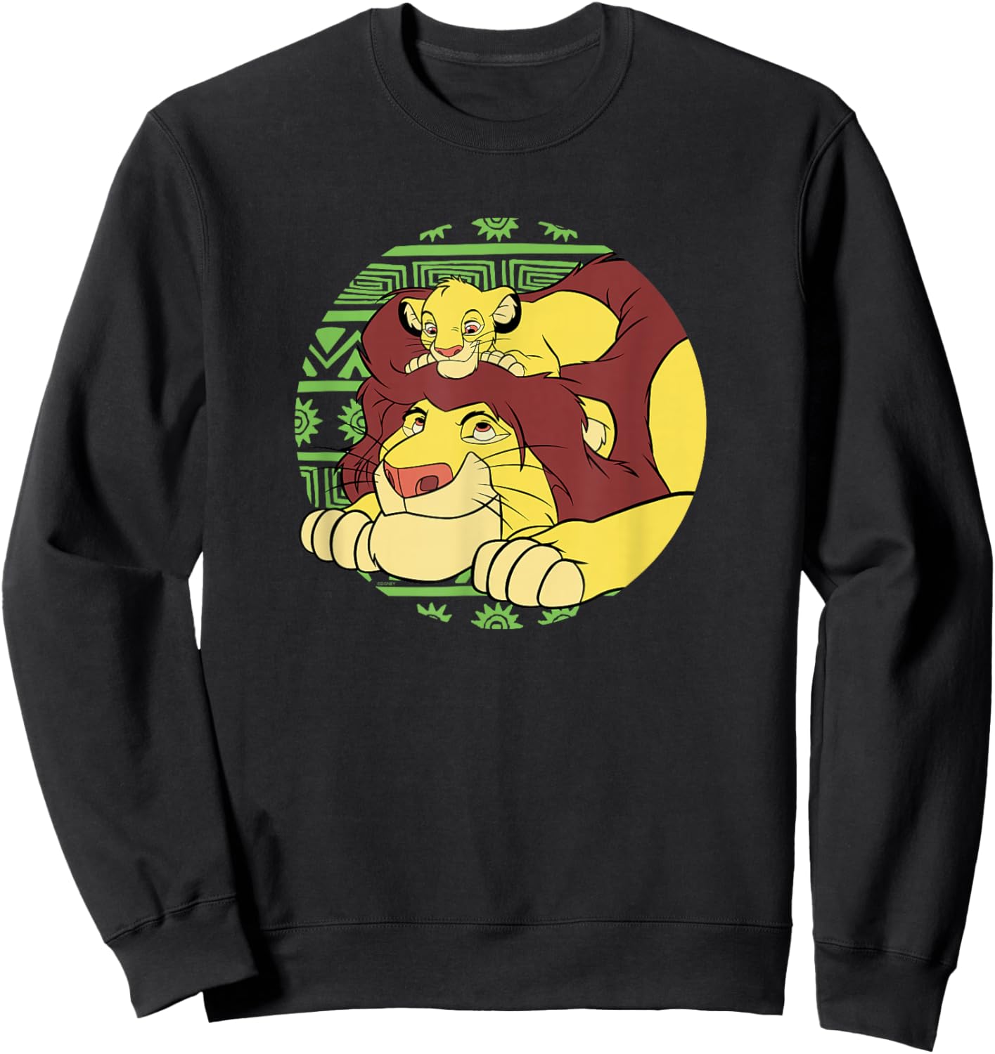 Disney The Lion King 30th Anniversary Mufasa & Simba Retro Sweatshirt - Sweatshirt | Black