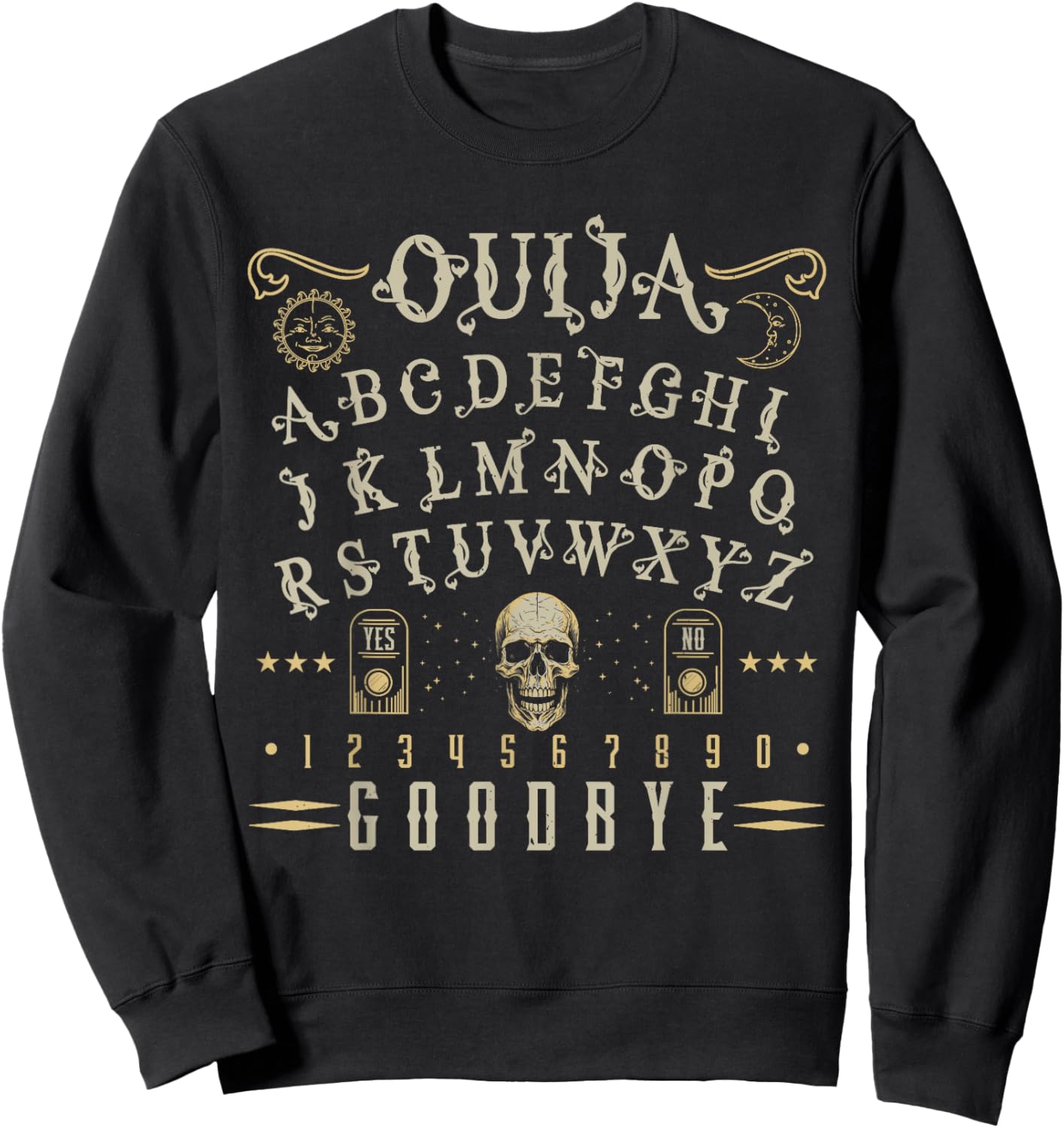 Ouija Board Paranormal Spirit Board Occult Halloween Sweatshirt - Sweatshirt | Black