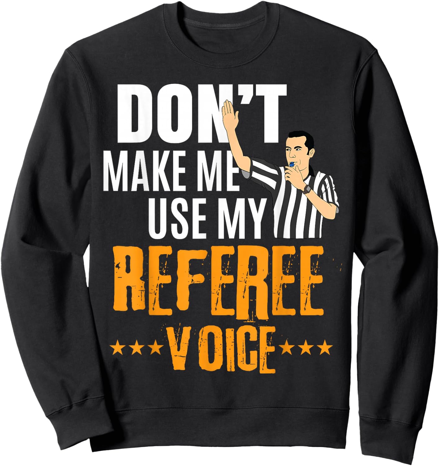 Funny Basketball Ref Hoops - Basketball Referee Sweatshirt - Sweatshirt | Black