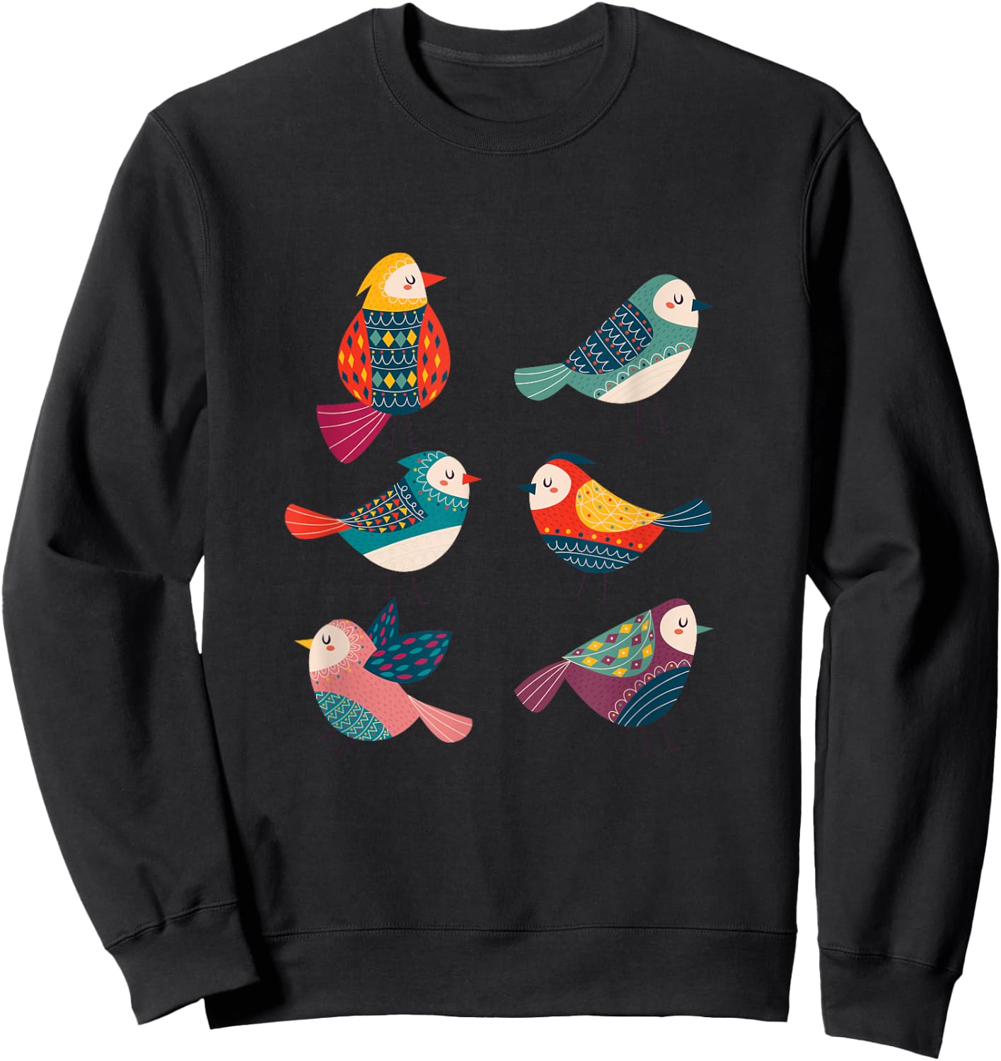 Retro Birds Bird Watching Bird Keeping Bird Lovers Sweatshirt - Sweatshirt | Black