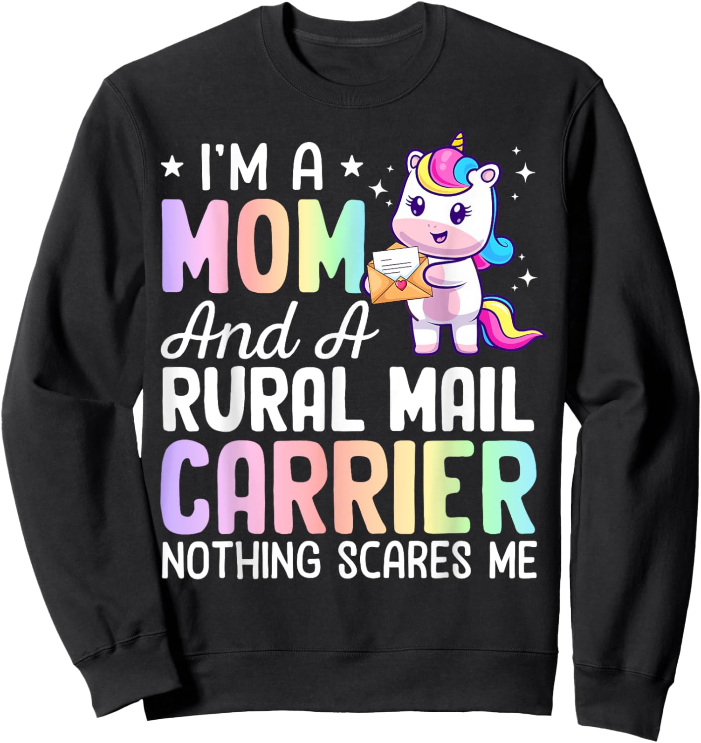 Mom And A Rural Mail Carrier Rural Carrier Postal Service Sweatshirt - Sweatshirt | Black