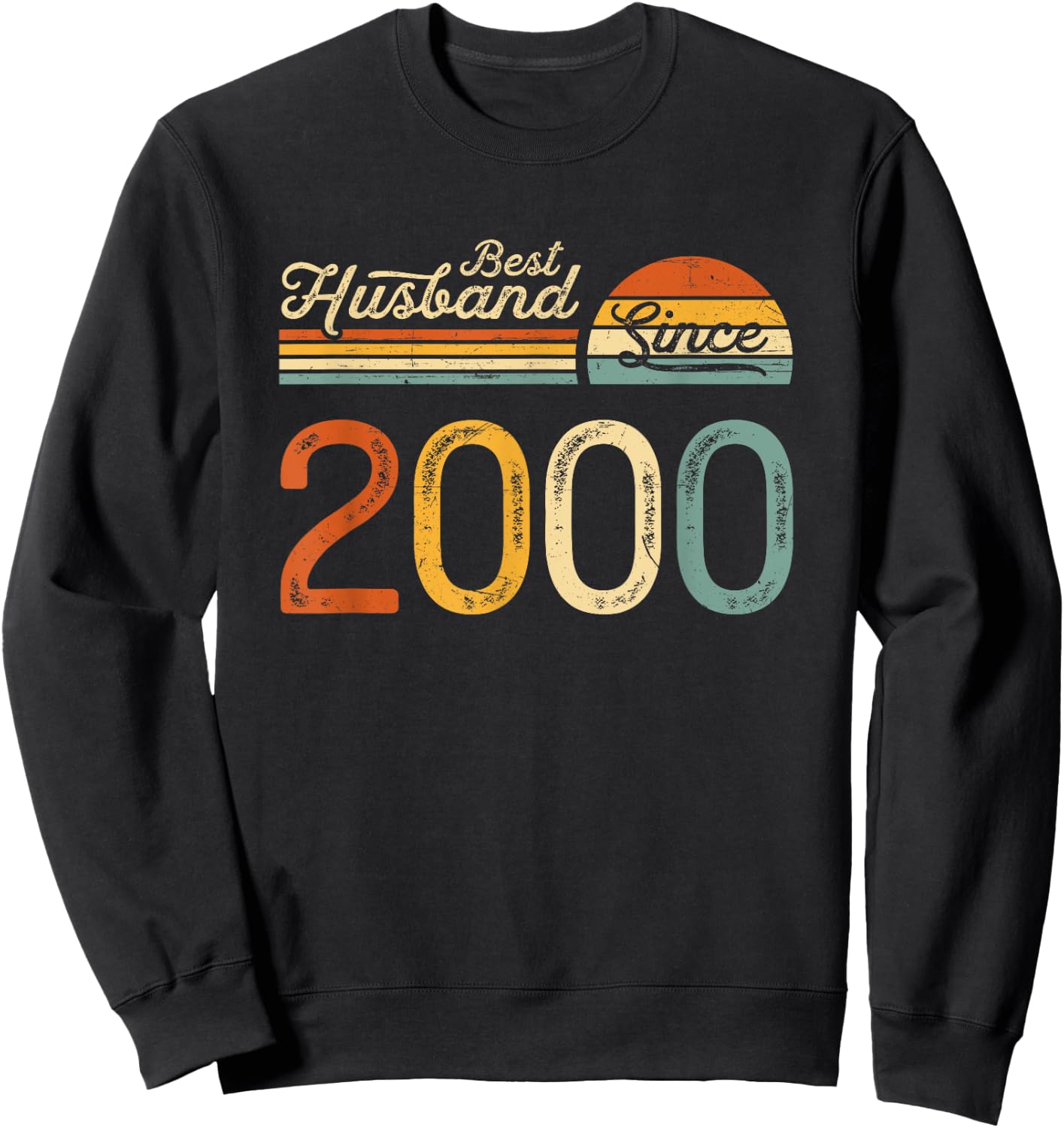 25th wedding anniversary 25 years - Best Husband Since 2000 Sweatshirt - Sweatshirt | Black