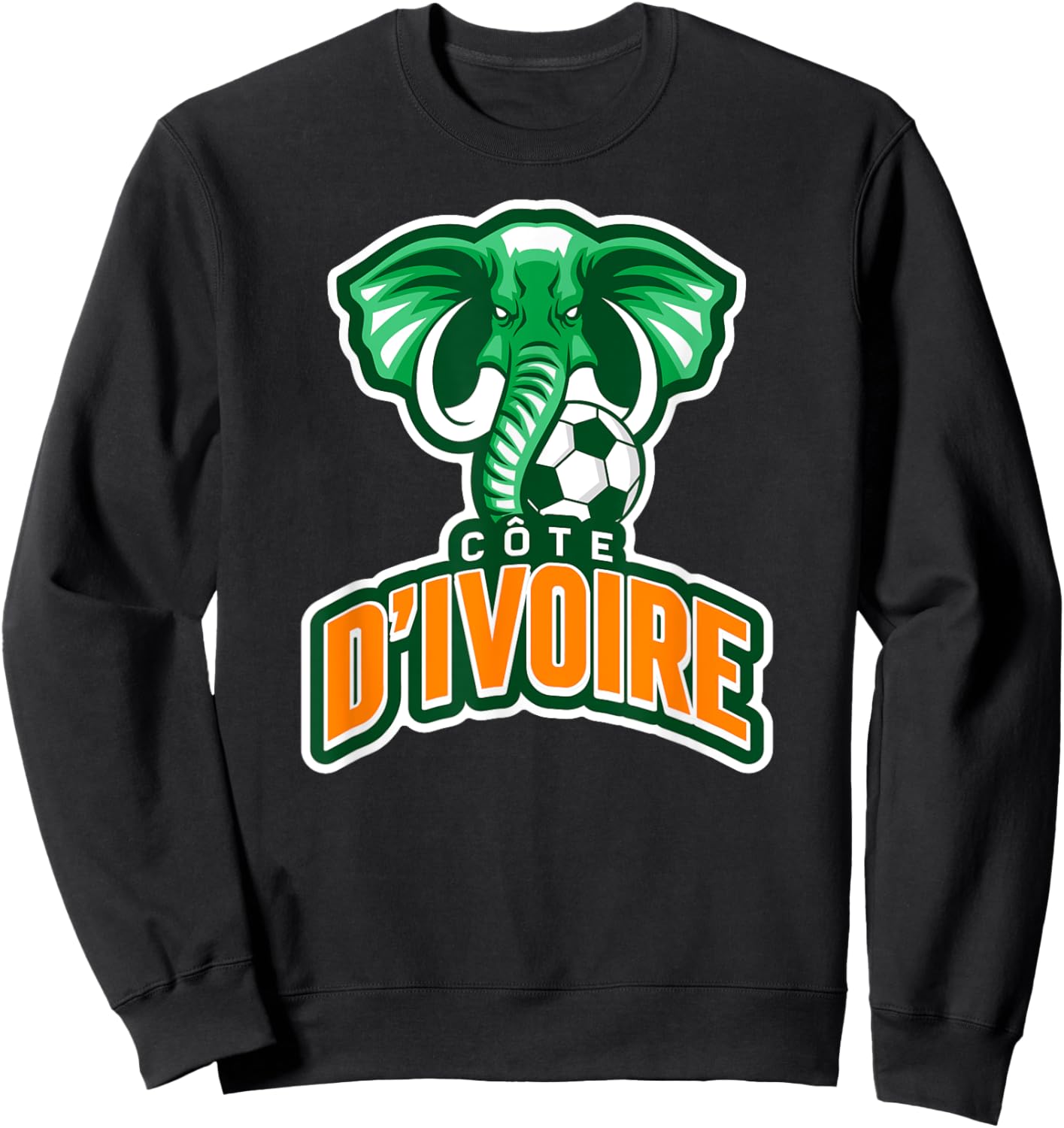 Côte d'Ivoire, Ivory Coast Elephant. , Women & Kids Sweatshirt - Sweatshirt | Black