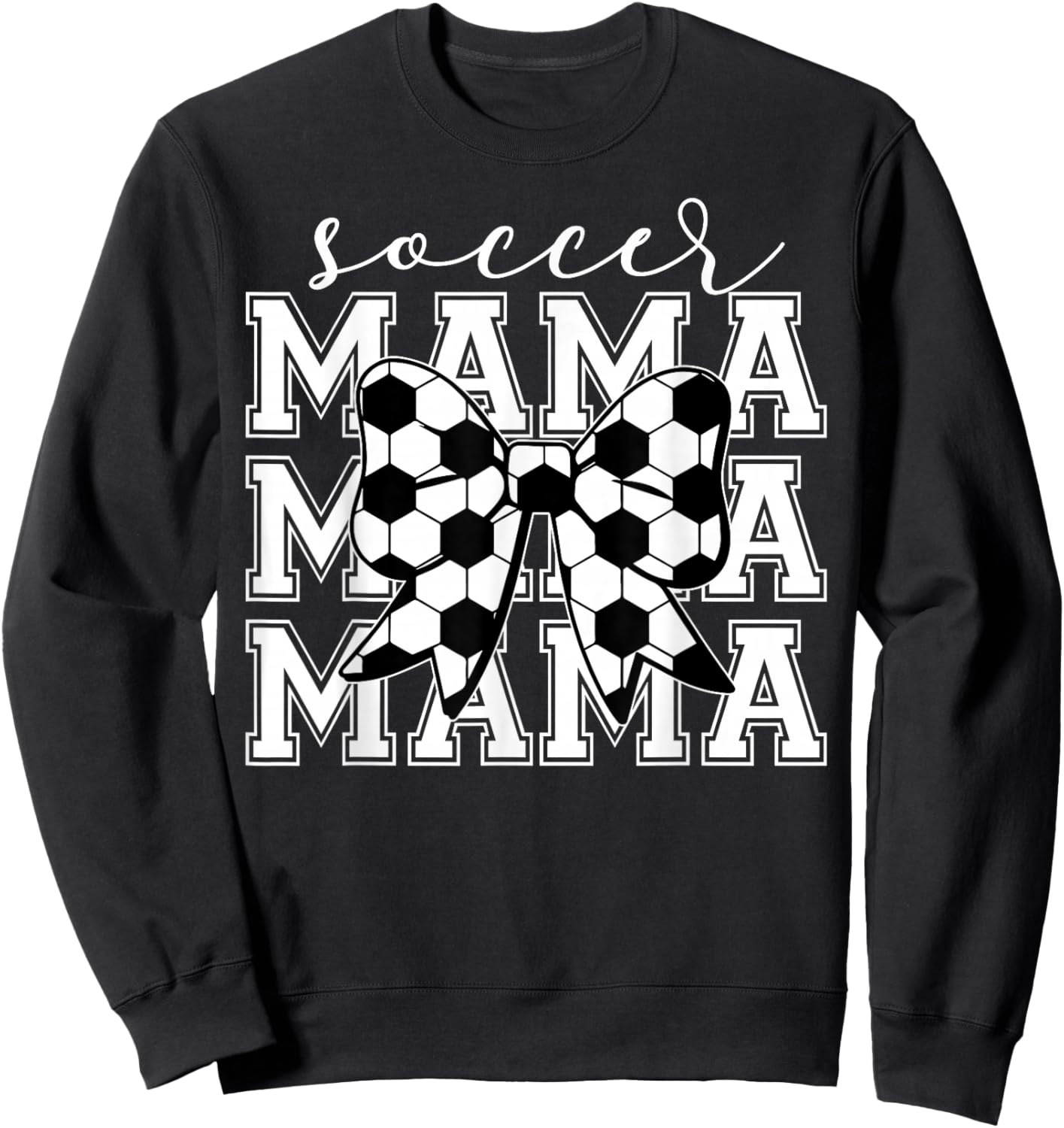 Soccer Mama Retro Groovy Soccer Softball Mom Sweatshirt - Sweatshirt | Black