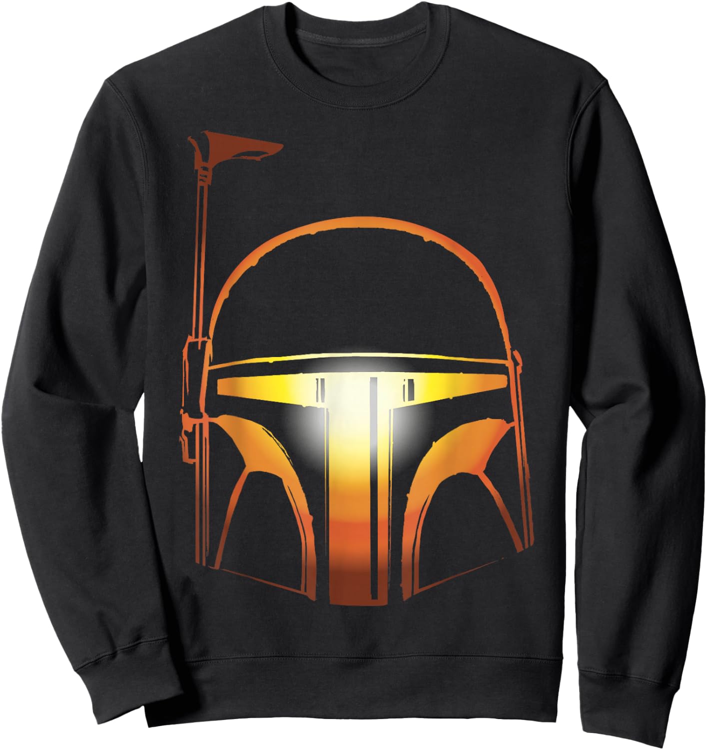 Star Wars Boba Fett Orange Halloween Helmet Glow Sweatshirt - Sweatshirt | Black