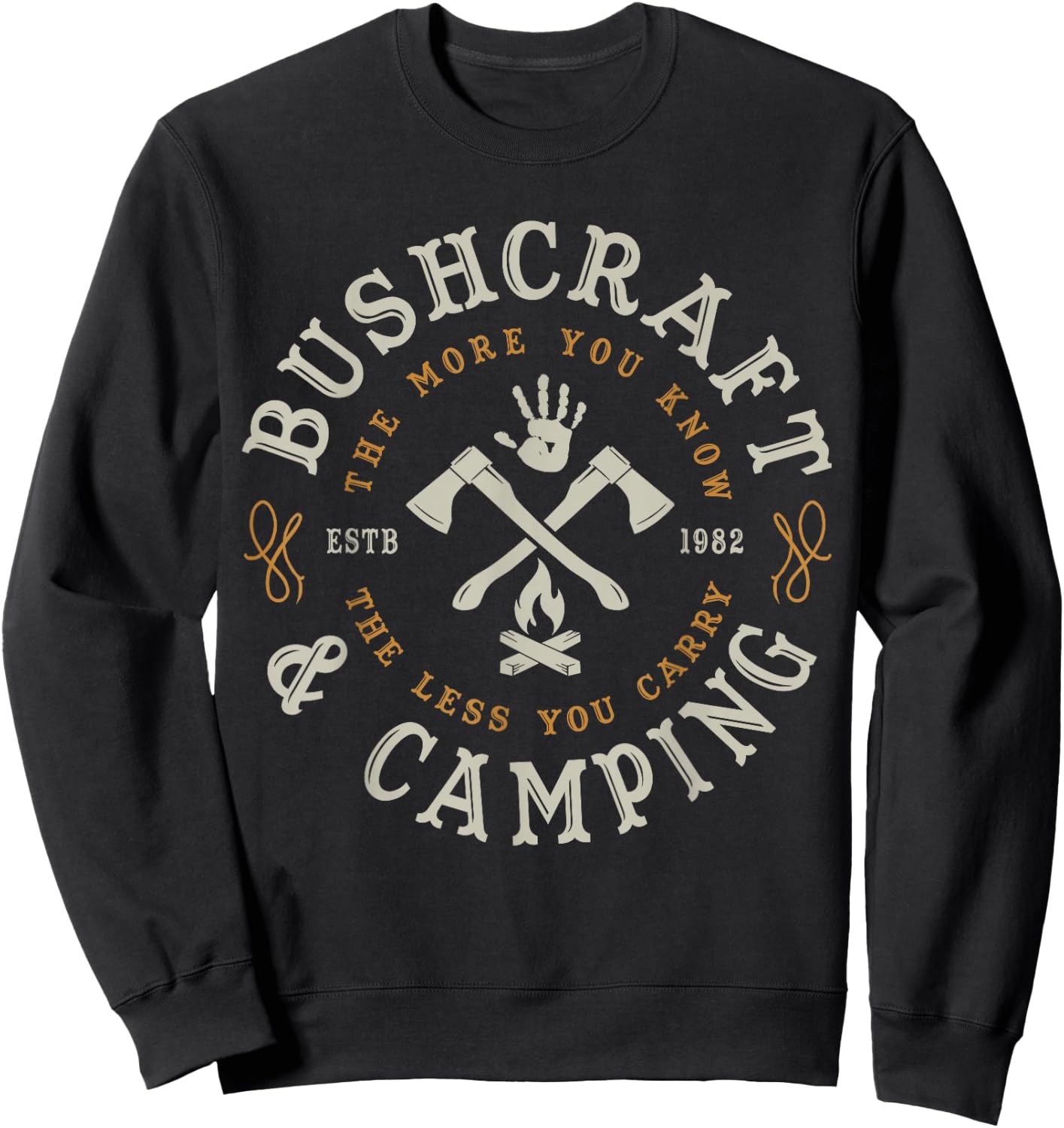 Camping BUSHCRAFT Survival Gifts & Shirts CO. Sweatshirt - Sweatshirt | Black