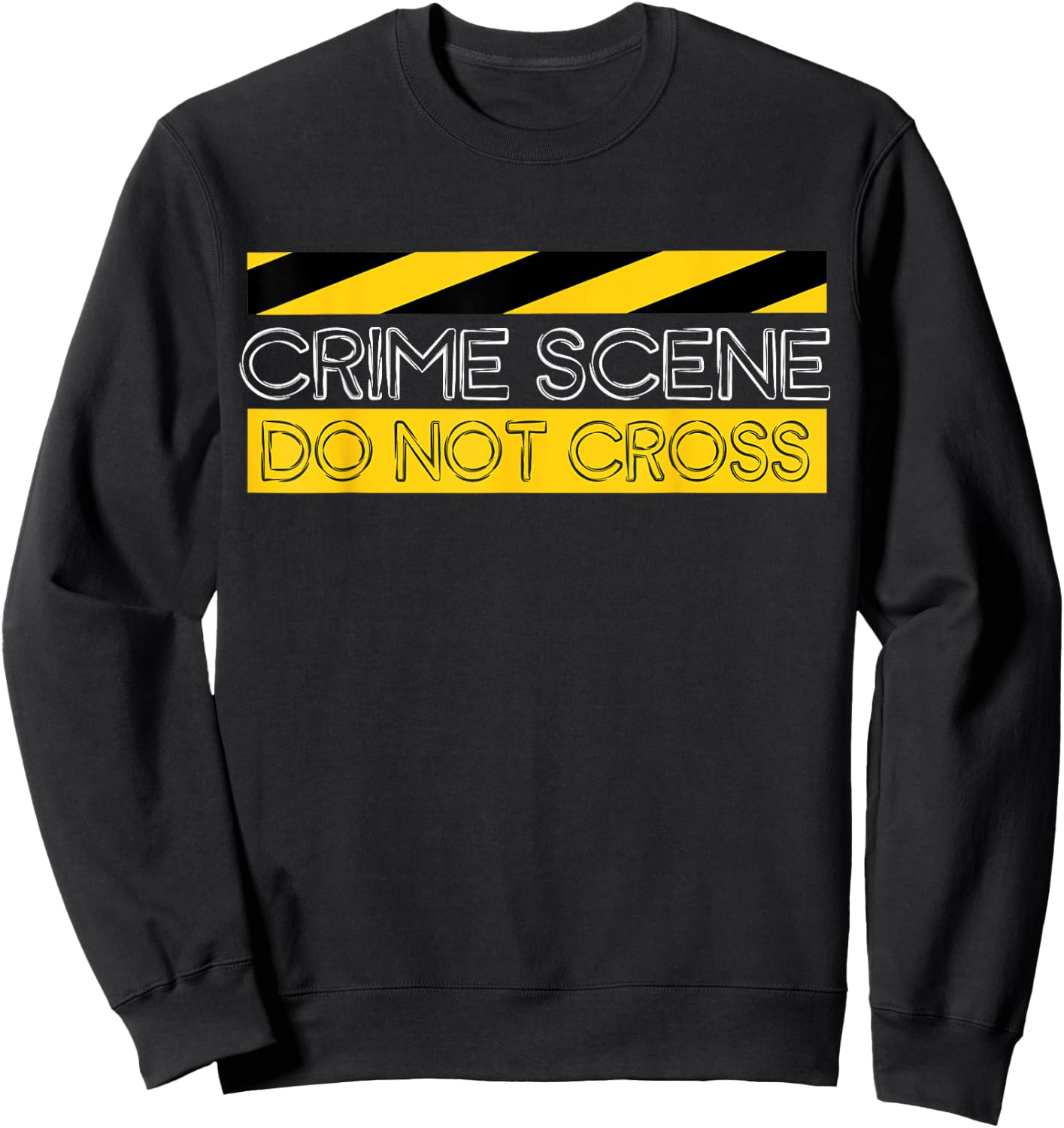 Crime Scene T Shirt Do Not Cross Tape Investigation Sweatshirt - Sweatshirt | Black