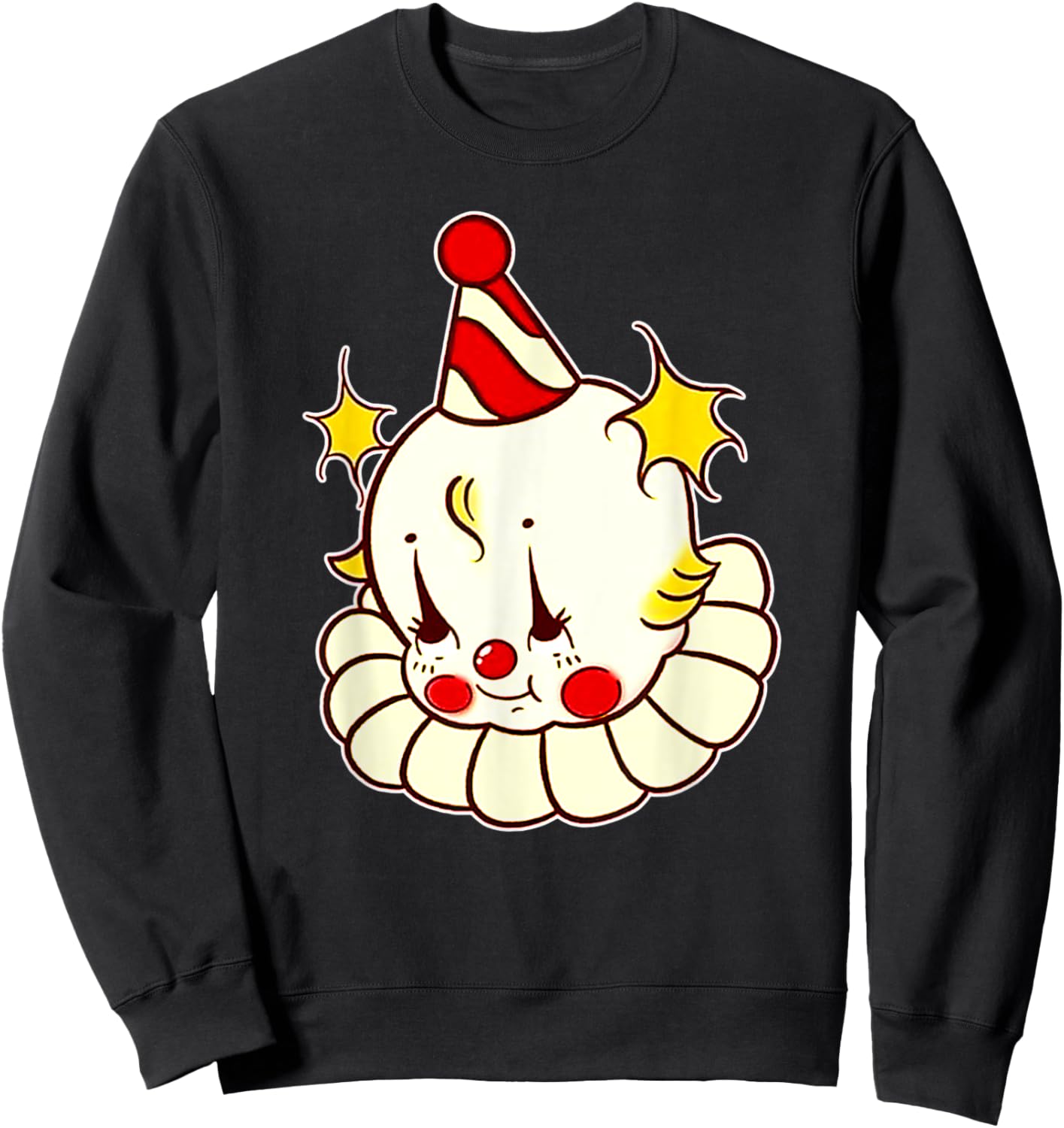 Kewpie Baby Birthday Clown Sweatshirt - Sweatshirt | Black