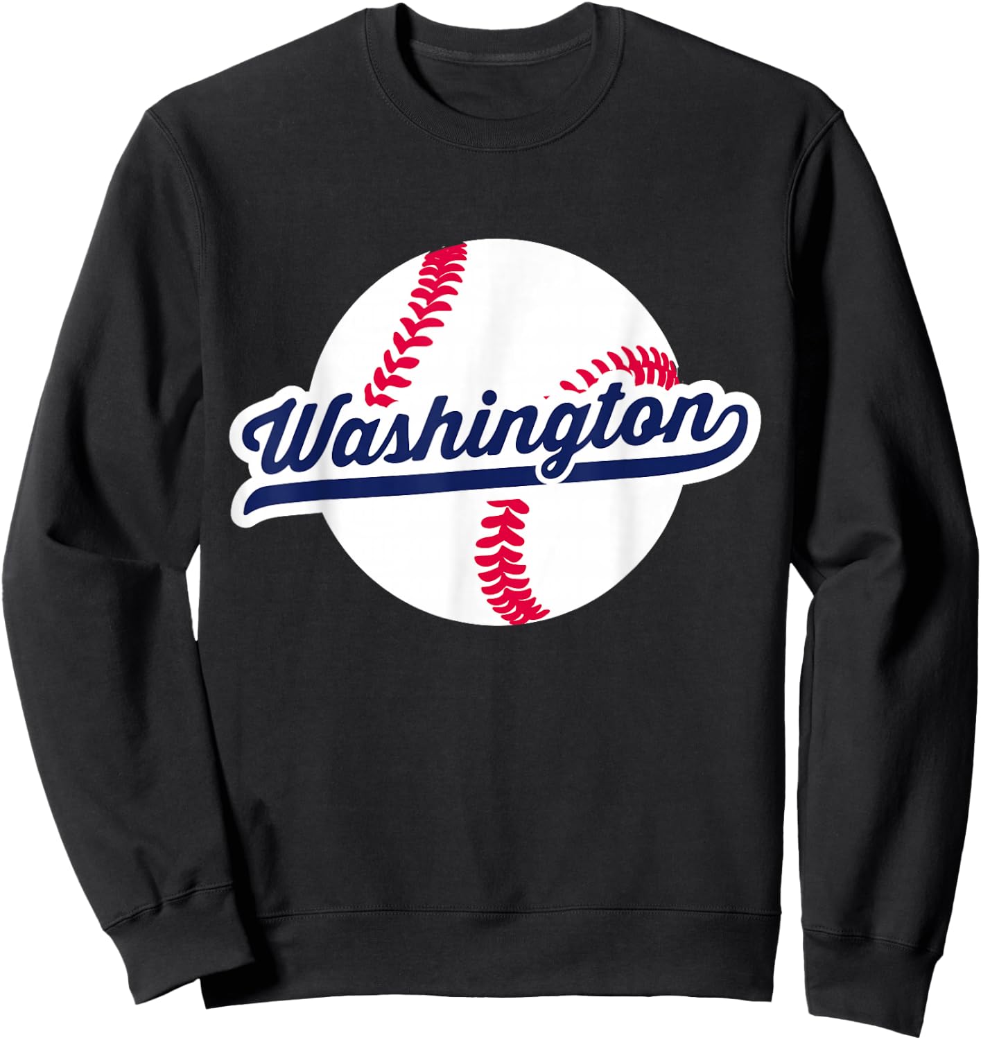 Washington DC Baseball Vintage Pride Love City Sweatshirt - Sweatshirt | Black