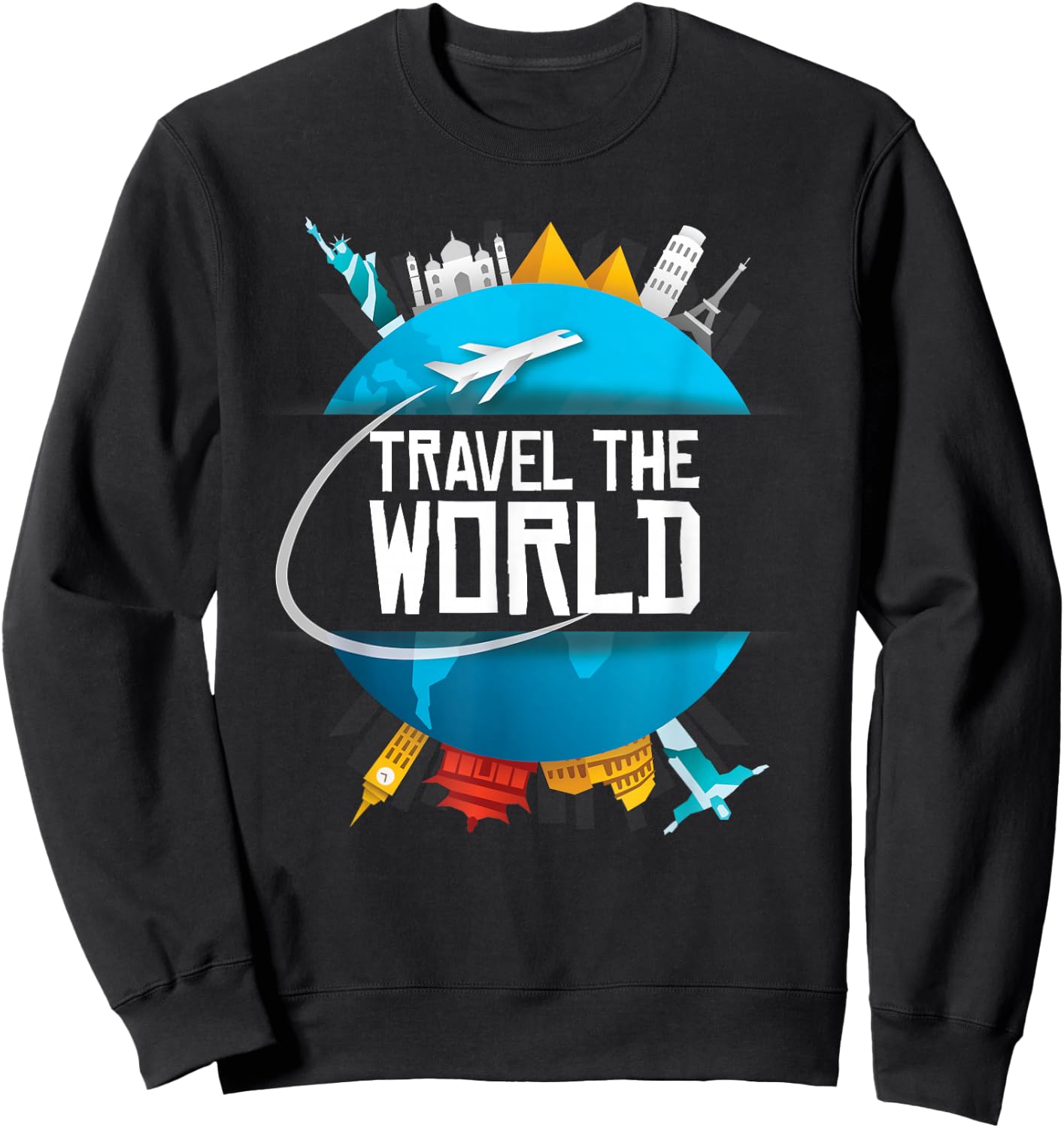 World Trip Travel Around The World Traveller Gift Sweatshirt - Sweatshirt | Black