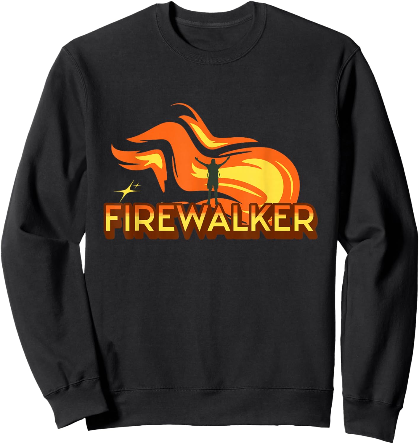 Firewalker A Motivation. The Fire Run Sweatshirt - Sweatshirt | Black