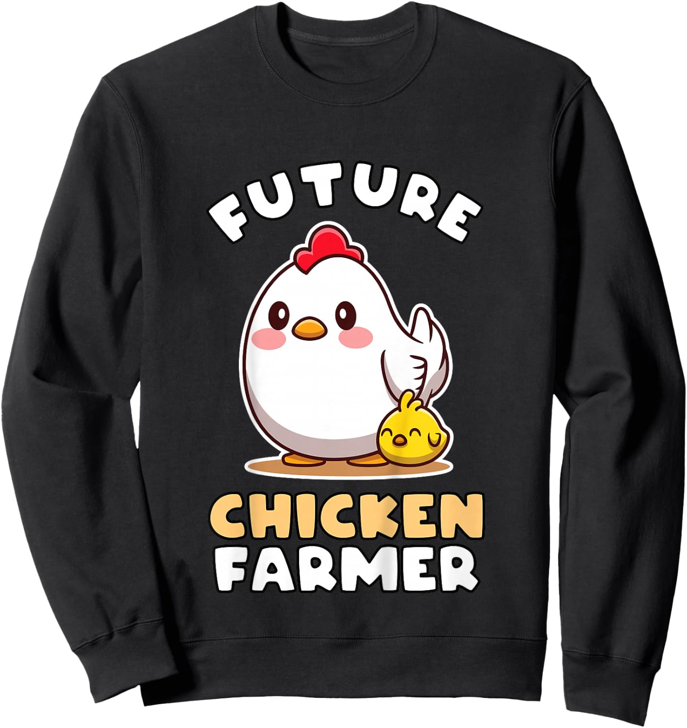 Future Chicken Farmer Gift Farmer Kids Sweatshirt - Sweatshirt | Black