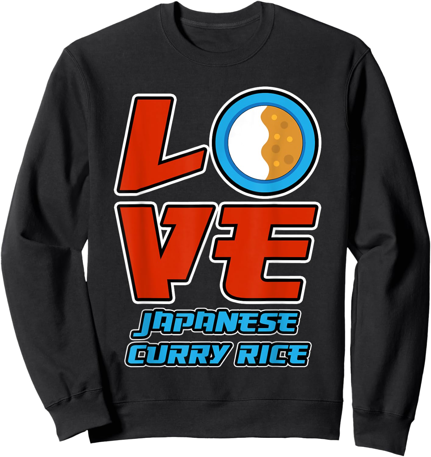Love Japanese Curry Rice - Rice Sweatshirt - Sweatshirt | Black