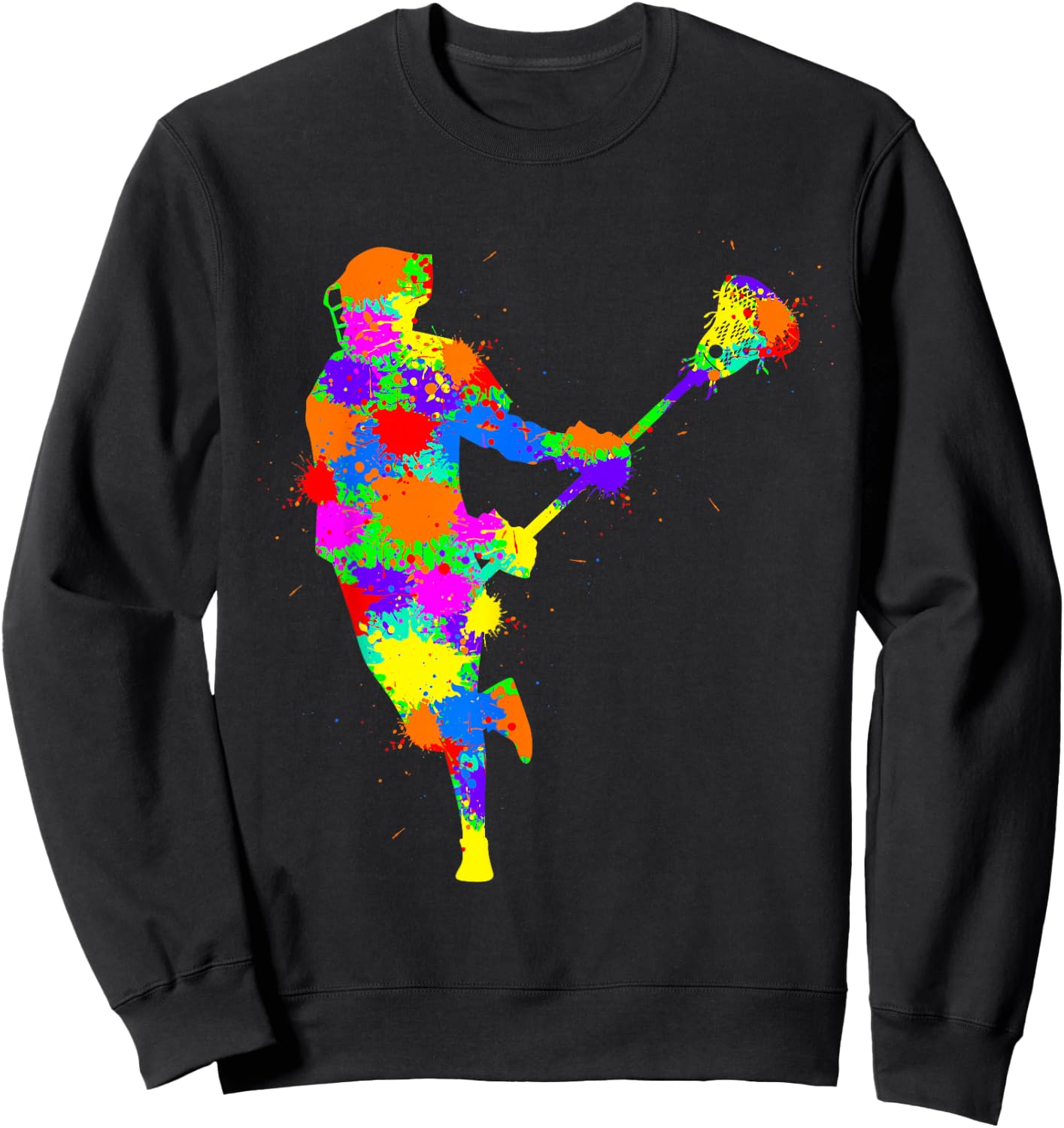 Lacrosse Player Kids Boys Youth Sweatshirt - Sweatshirt | Black