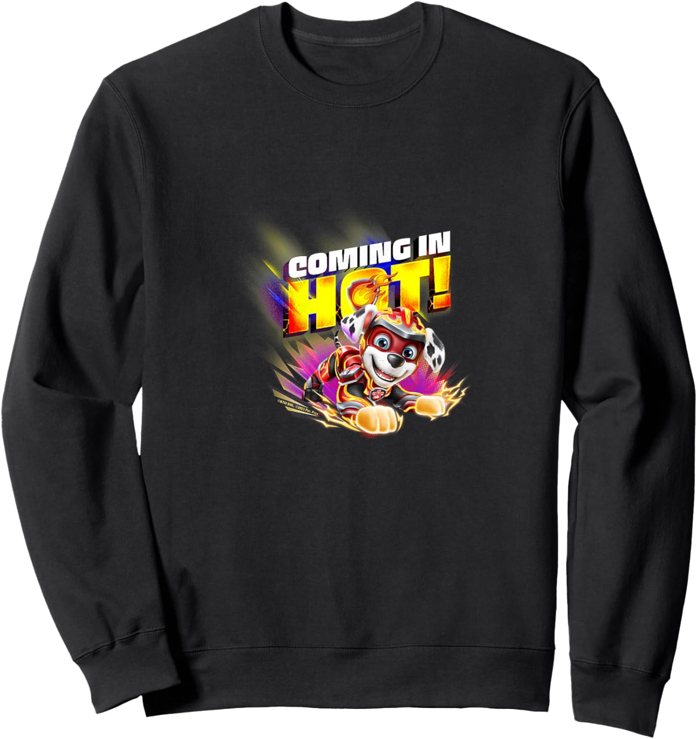 Kids PAW Patrol: The Mighty Movie Marshall Coming In Hot! Sweatshirt - Sweatshirt | Black