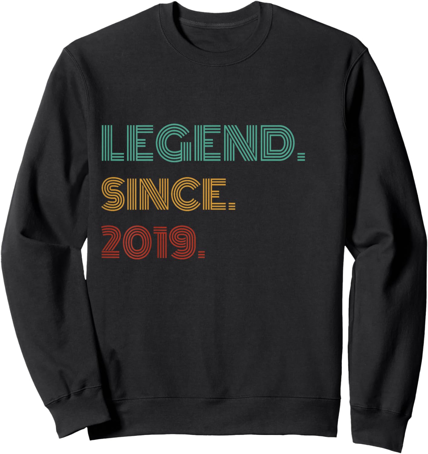 7 Years Old Legend Since 2019 7th Birthday Sweatshirt - Sweatshirt | Black