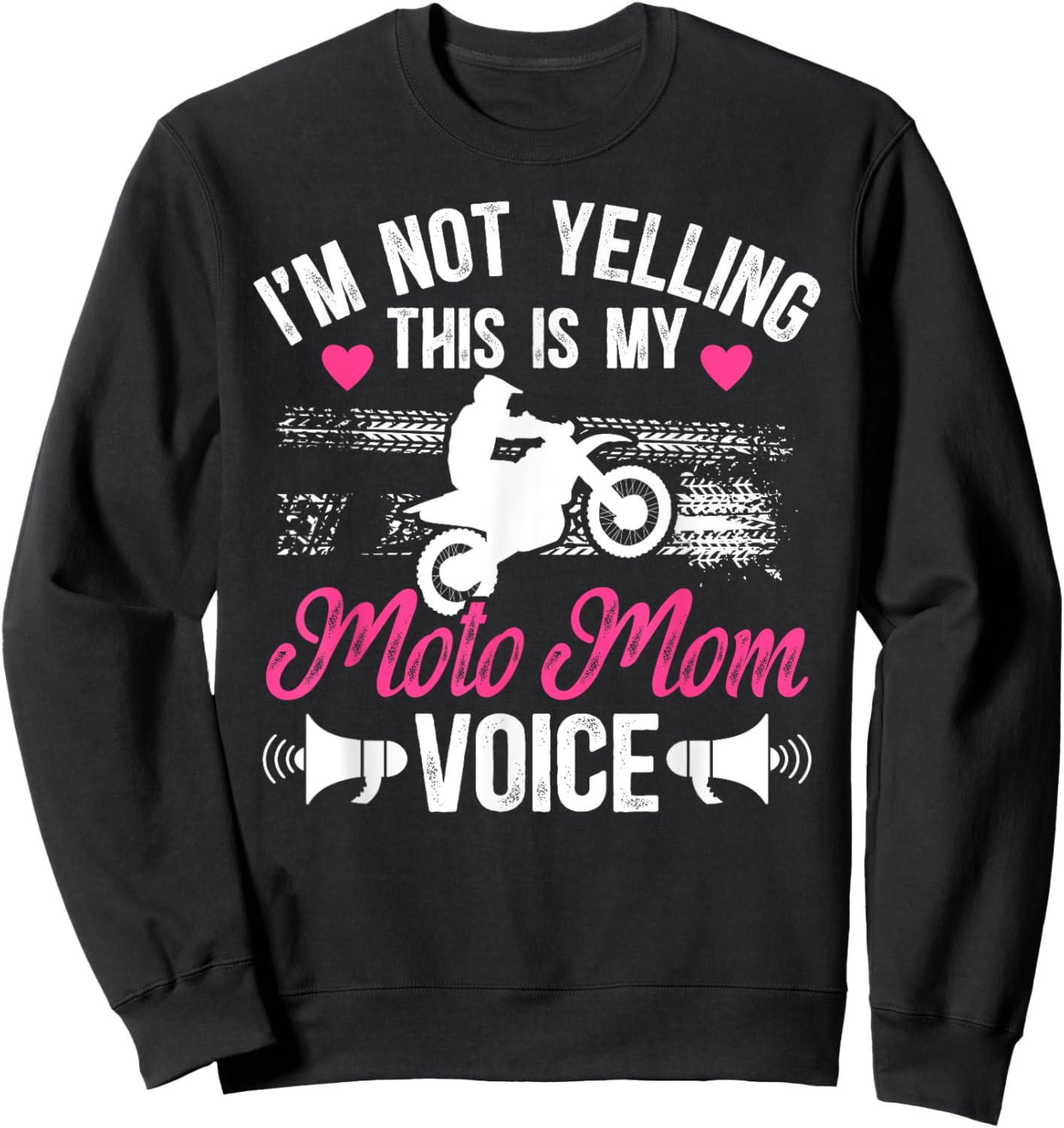 Moto Mom Voice Motocross Mom Motocross Rider Mother Sweatshirt - Sweatshirt | Black
