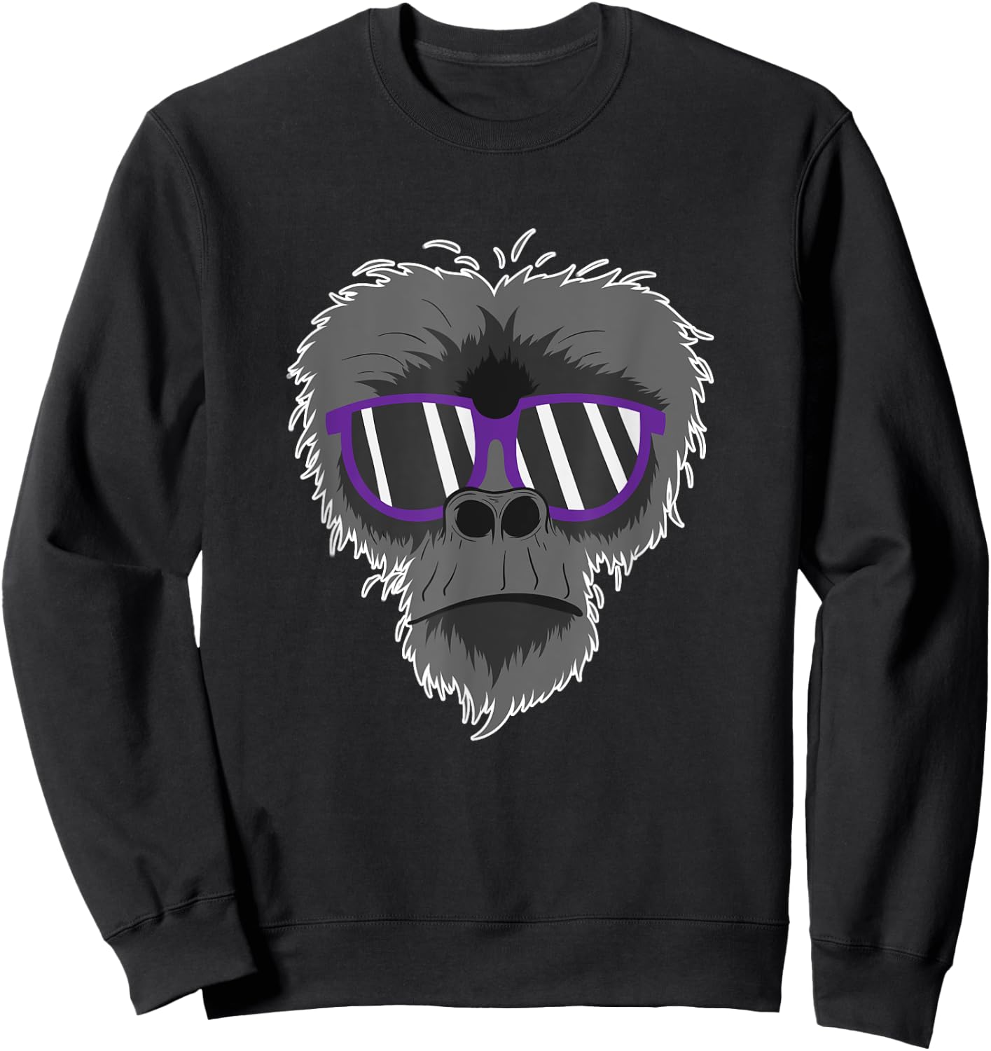 Ape with Sunglasses Sweatshirt - Sweatshirt | Black