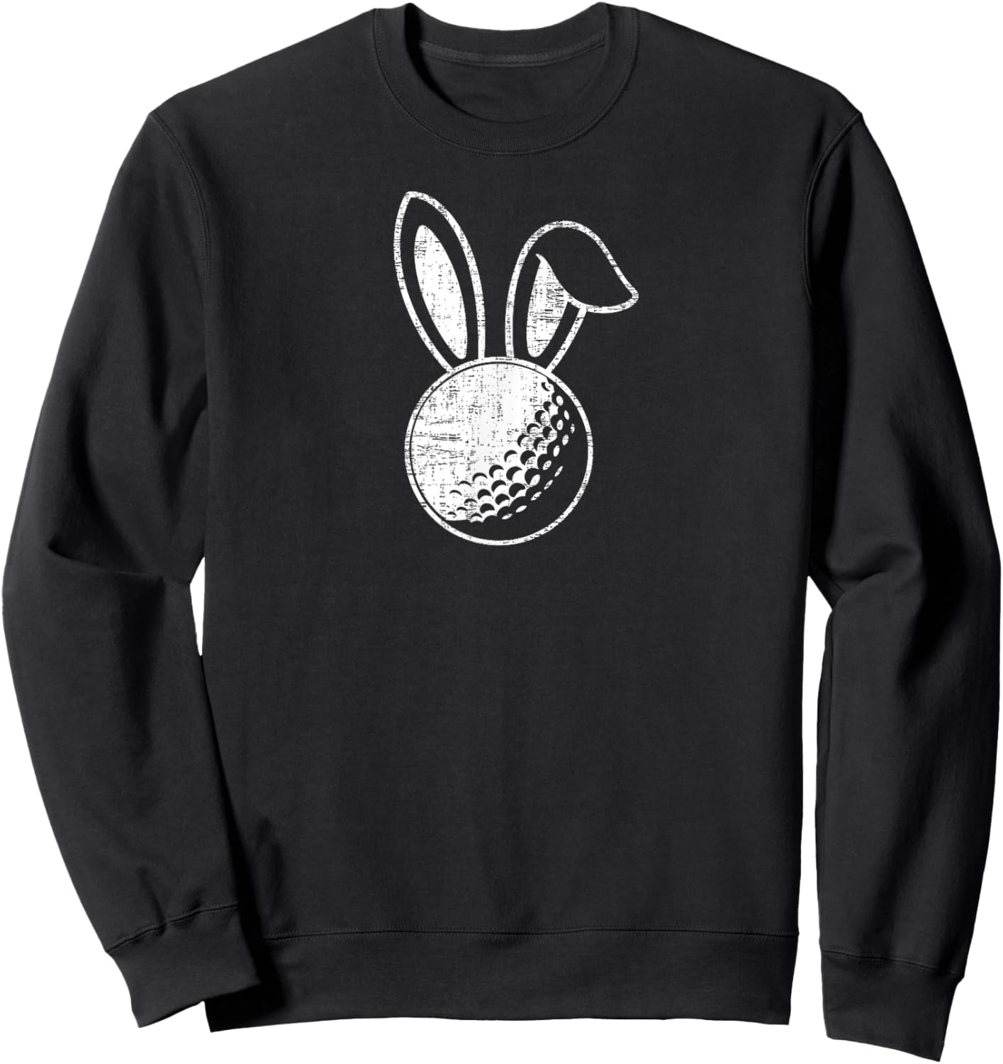 Easter Golf Bunny Ears Funny Golfing Gift Sweatshirt - Sweatshirt | Black