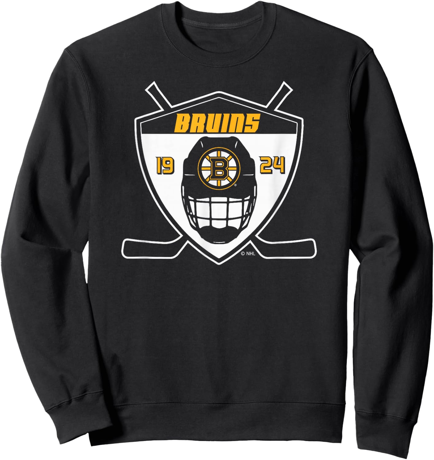 Boston Bruins Shield Black Officially Licensed Sweatshirt - Sweatshirt | Black