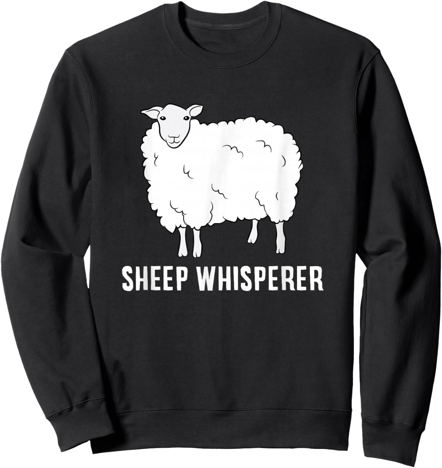 Funny Sheep Whisperer Sheep Farmer Sweatshirt - Sweatshirt | Black