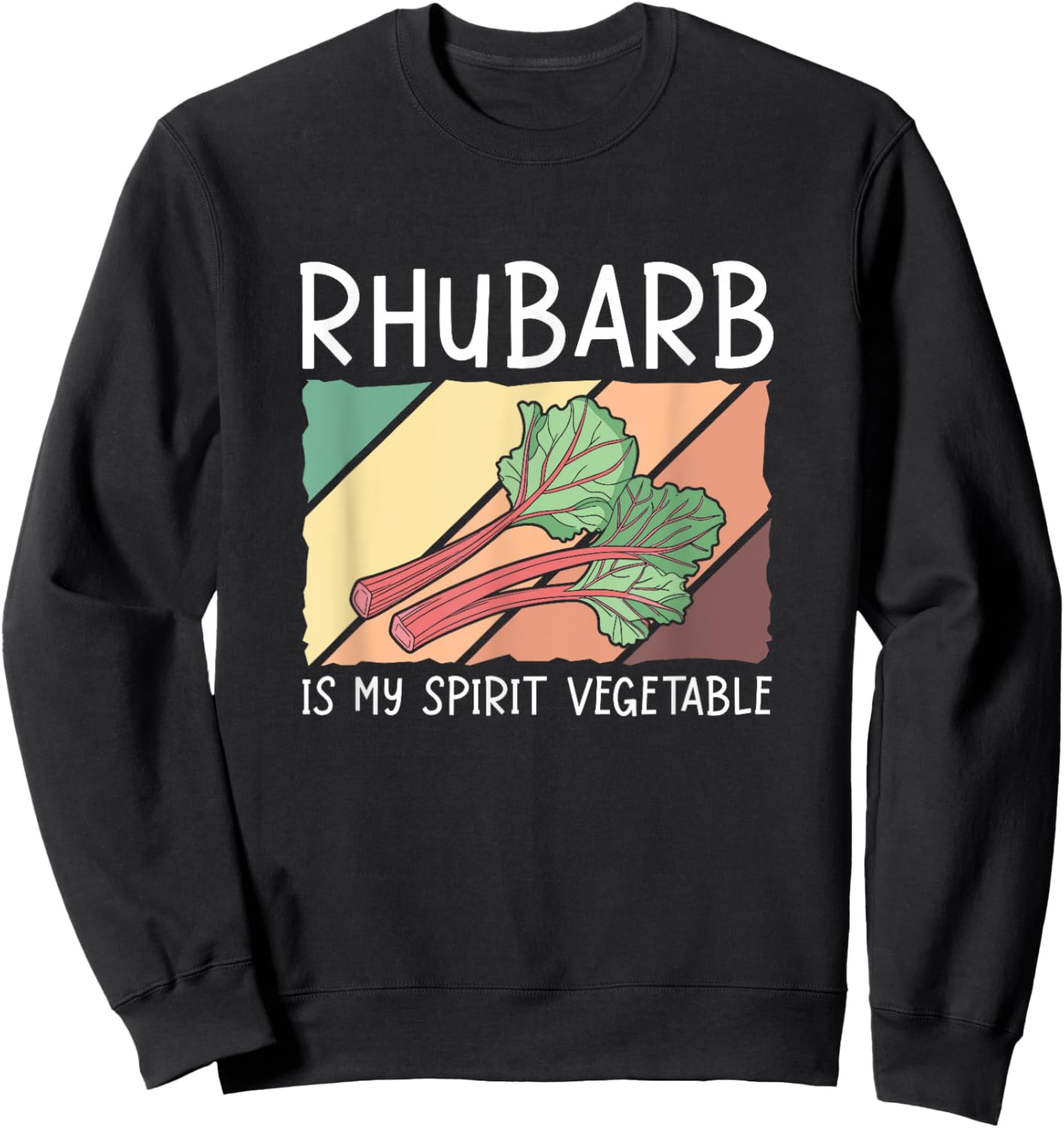 Rhubarb Is My Spirit Vegetable Funny Rhubarb Pie Enthusiasts Sweatshirt - Sweatshirt | Black