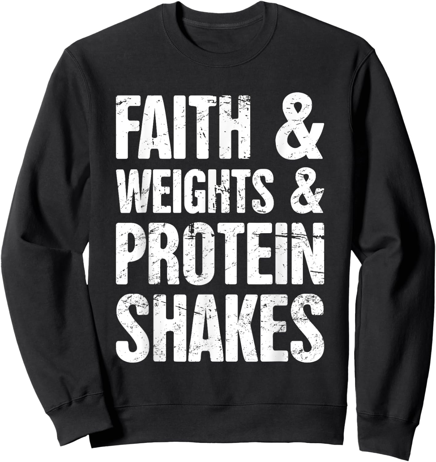 Faith - Funny Christian Athlete / Christian Workout Sweatshirt - Sweatshirt | Black
