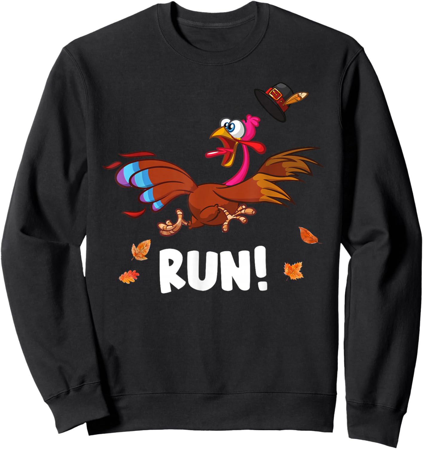 Thanksgiving Turkey Running Outfit Gear Costume Turkey Trot Sweatshirt - Sweatshirt | Black