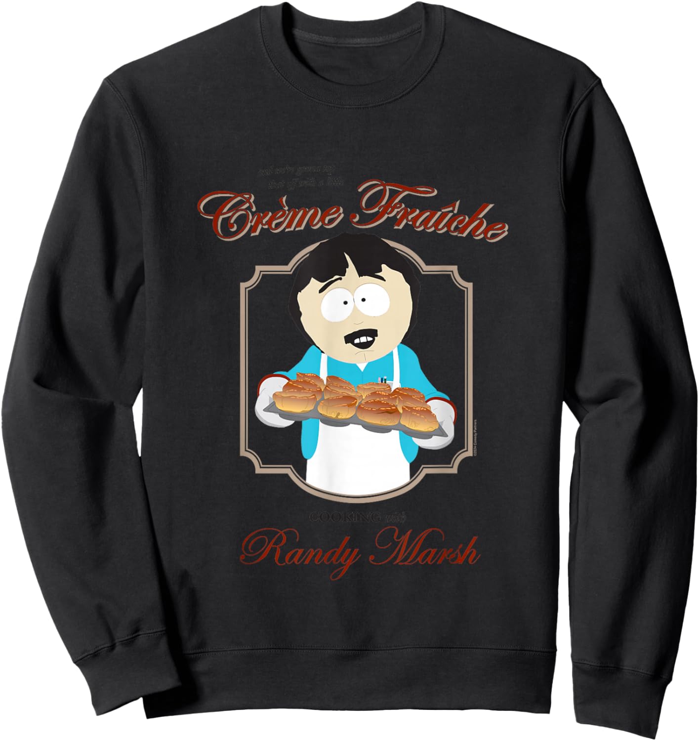 South Park Cartoon Series Randy Marsh Cooking Creme Fraiche Sweatshirt - Sweatshirt | Black