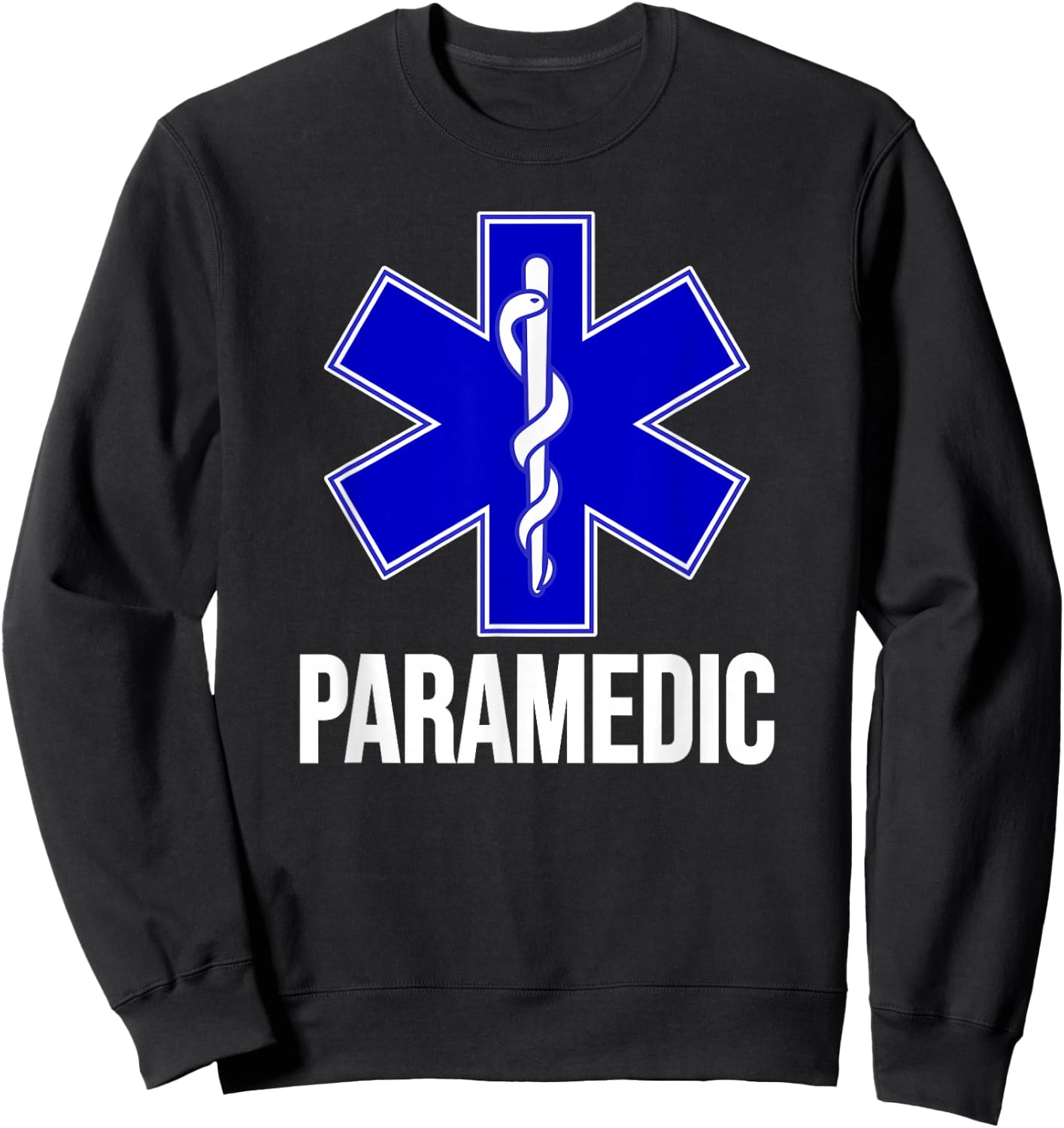 Paramedic Star of Life Emt Ems Ambulance Uniform Costume Sweatshirt - Sweatshirt | Black