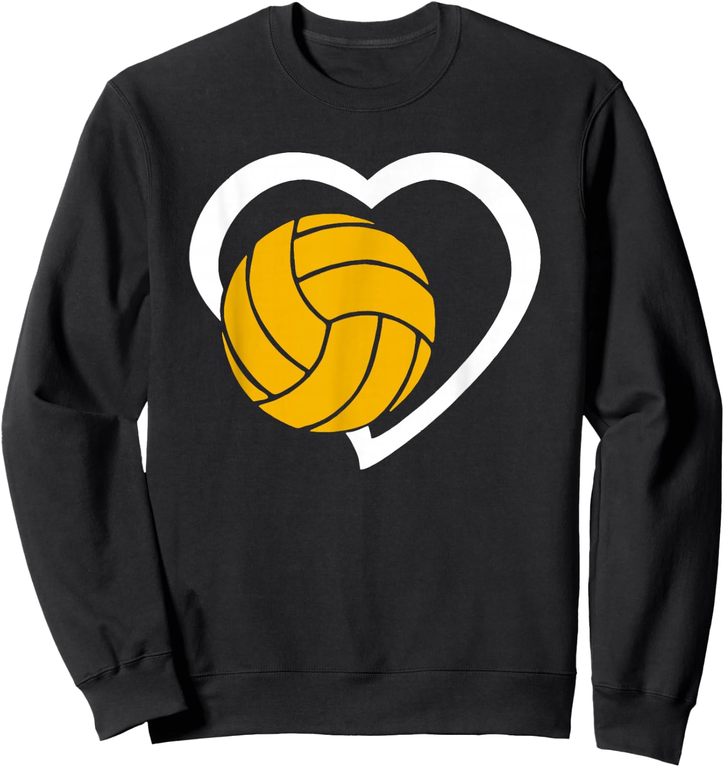 Water Handball Love Heart Symbol Swimming Sport Sweatshirt - Sweatshirt | Black