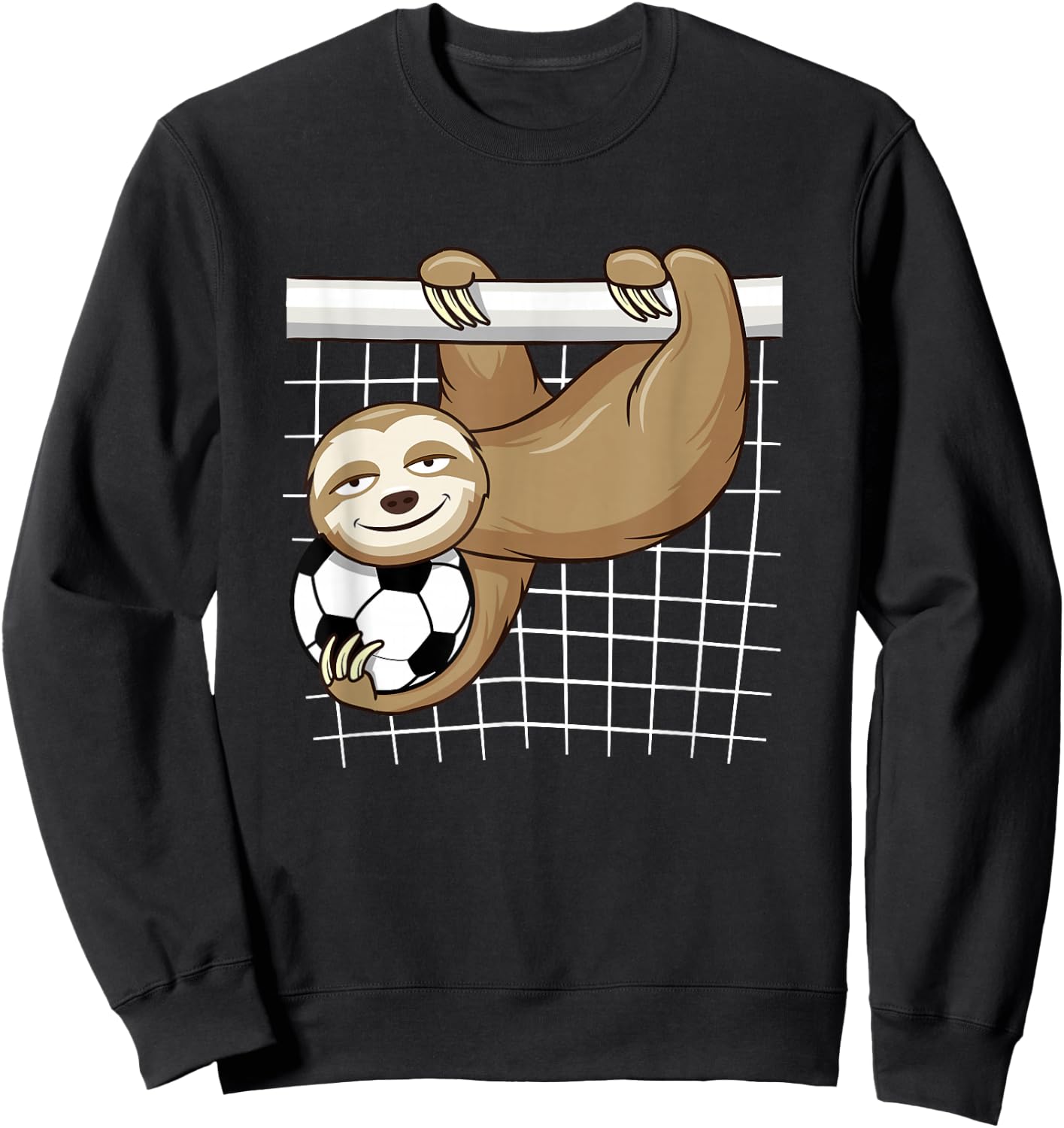 Funny Sloth Soccer Lover - Cute Goal Keeper Kids Sweatshirt - Sweatshirt | Black