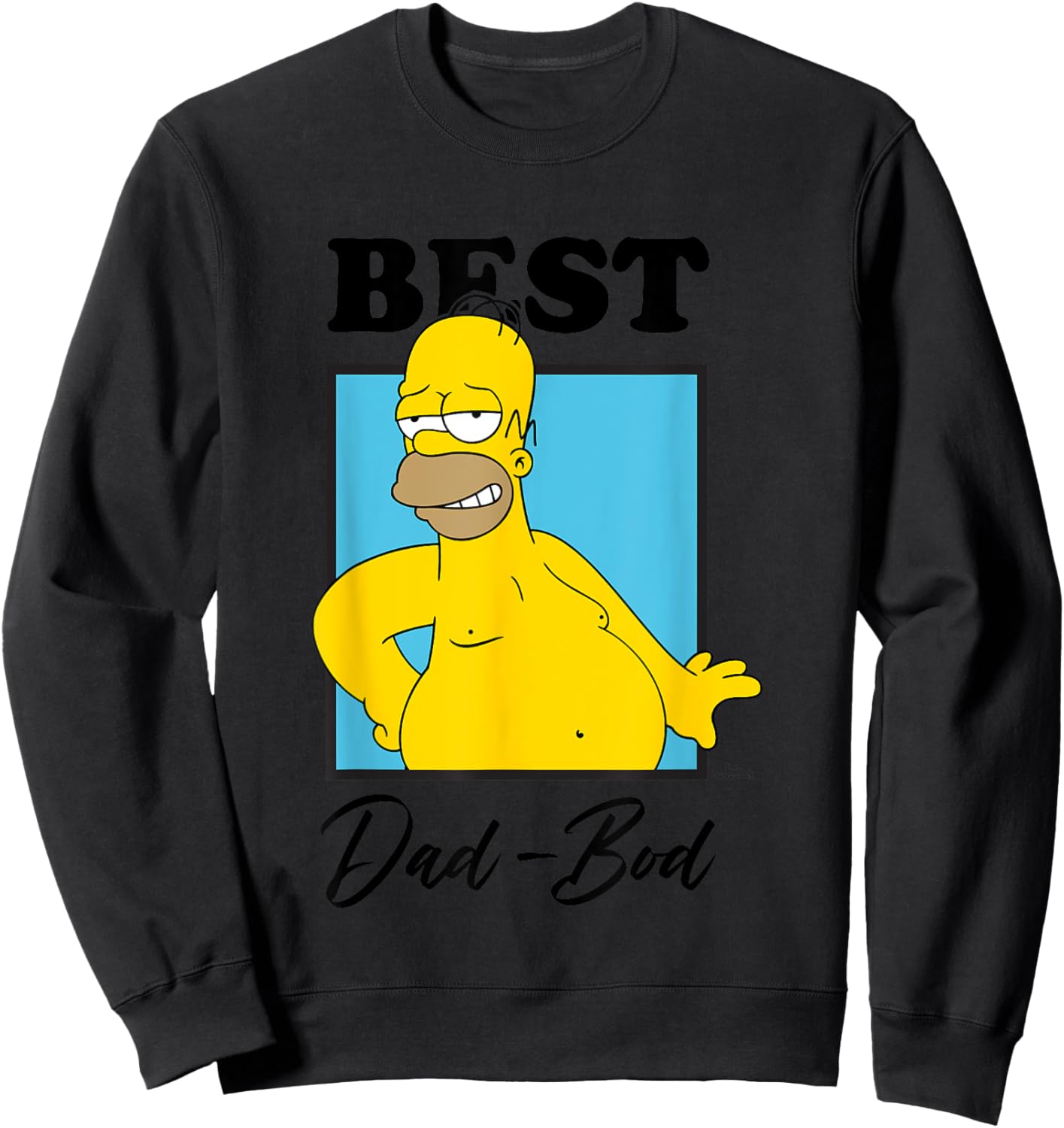 The Simpsons Father's Day Homer Best Dad Bod Sweatshirt - Sweatshirt | Black