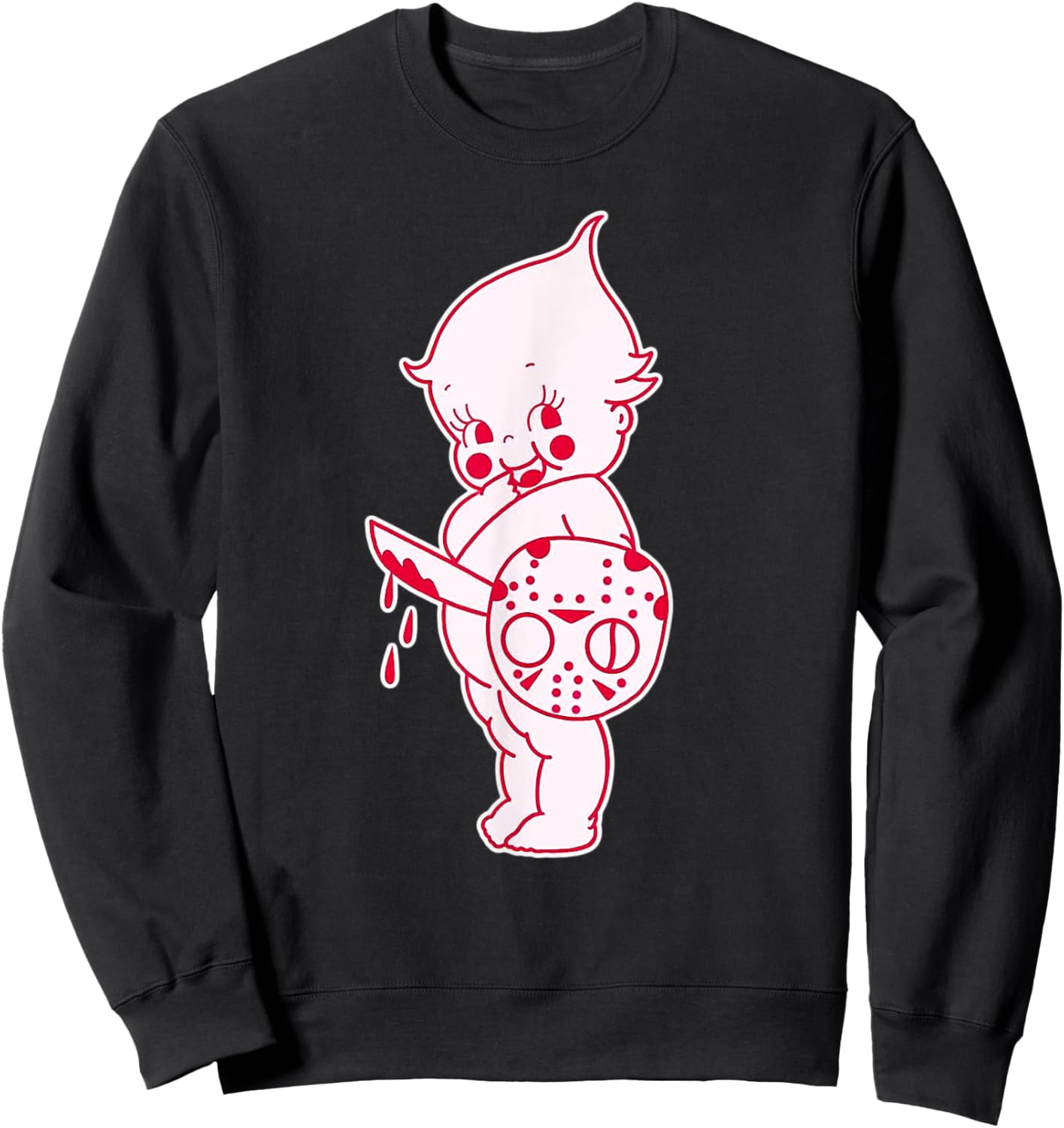 Kewpie Baby Horror Halloween Spooky Scary Sweatshirt - Sweatshirt | Black