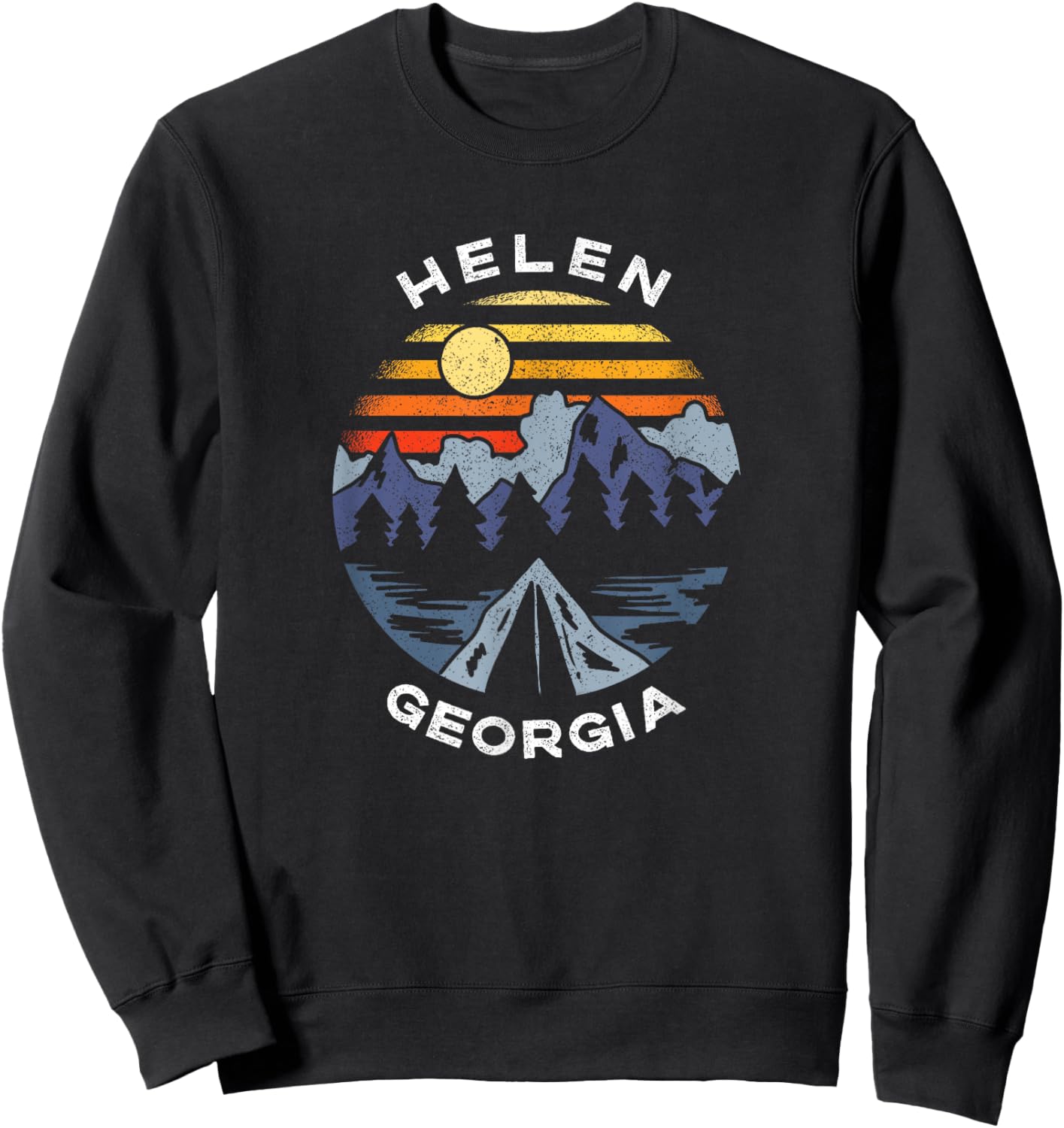 Helen Georgia Mountains Lake GA Vacation Souvenir Sweatshirt - Sweatshirt | Black