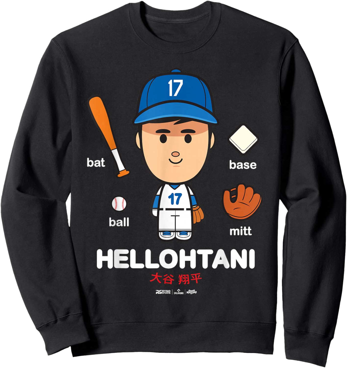 Shohei Ohtani Los Angeles Baseball HellOhtani MLBPA Sweatshirt - Sweatshirt | Black
