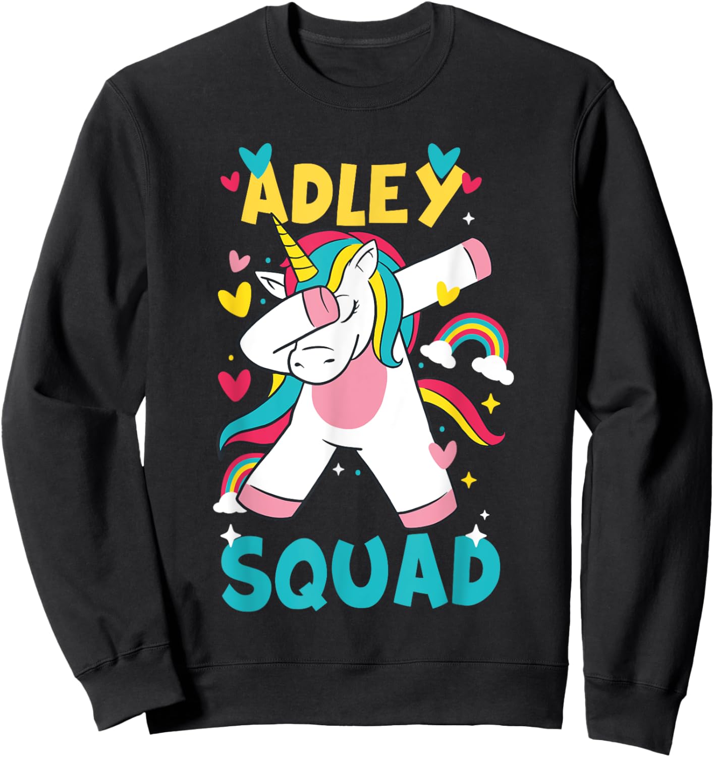 Adley Merch Unicorn Design Sweatshirt - Sweatshirt | Black