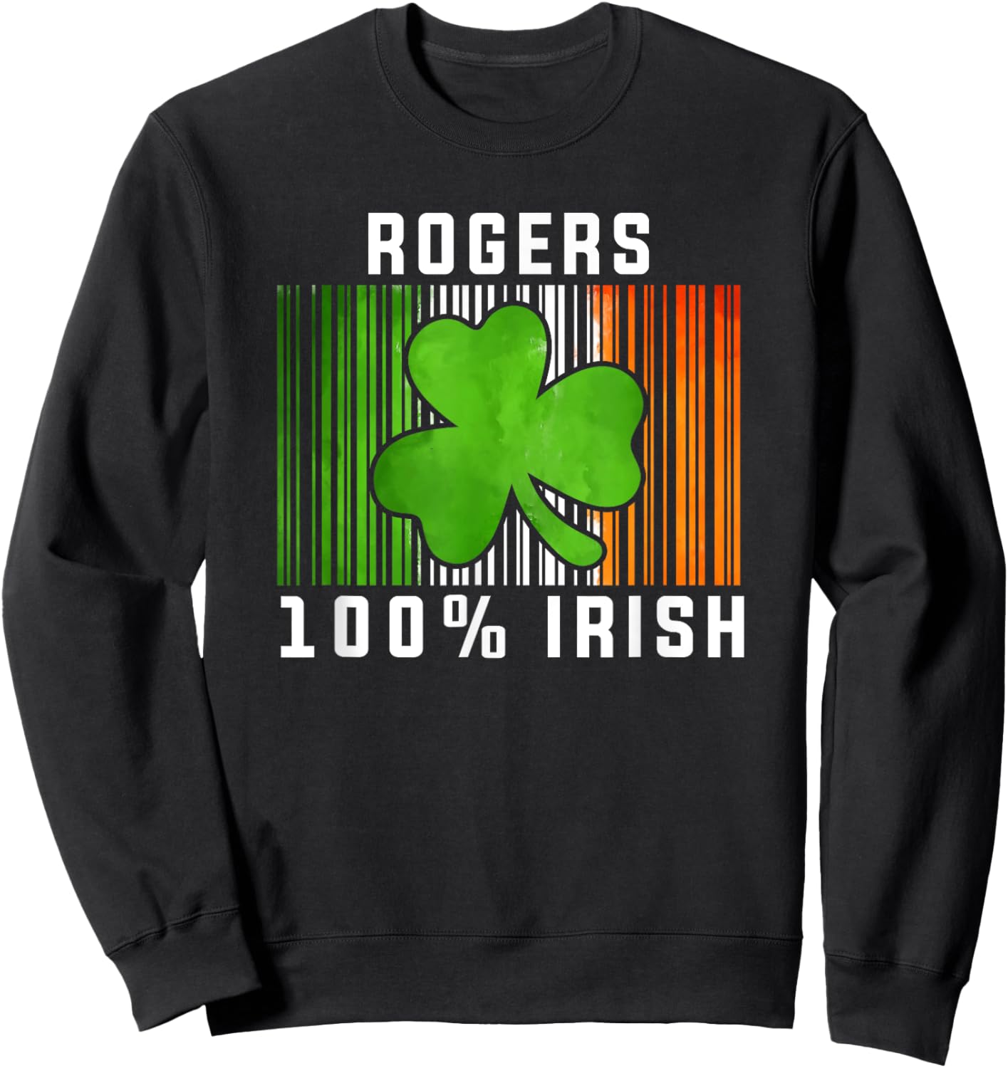 Rogers Irish Family Name Sweatshirt - Sweatshirt | Black
