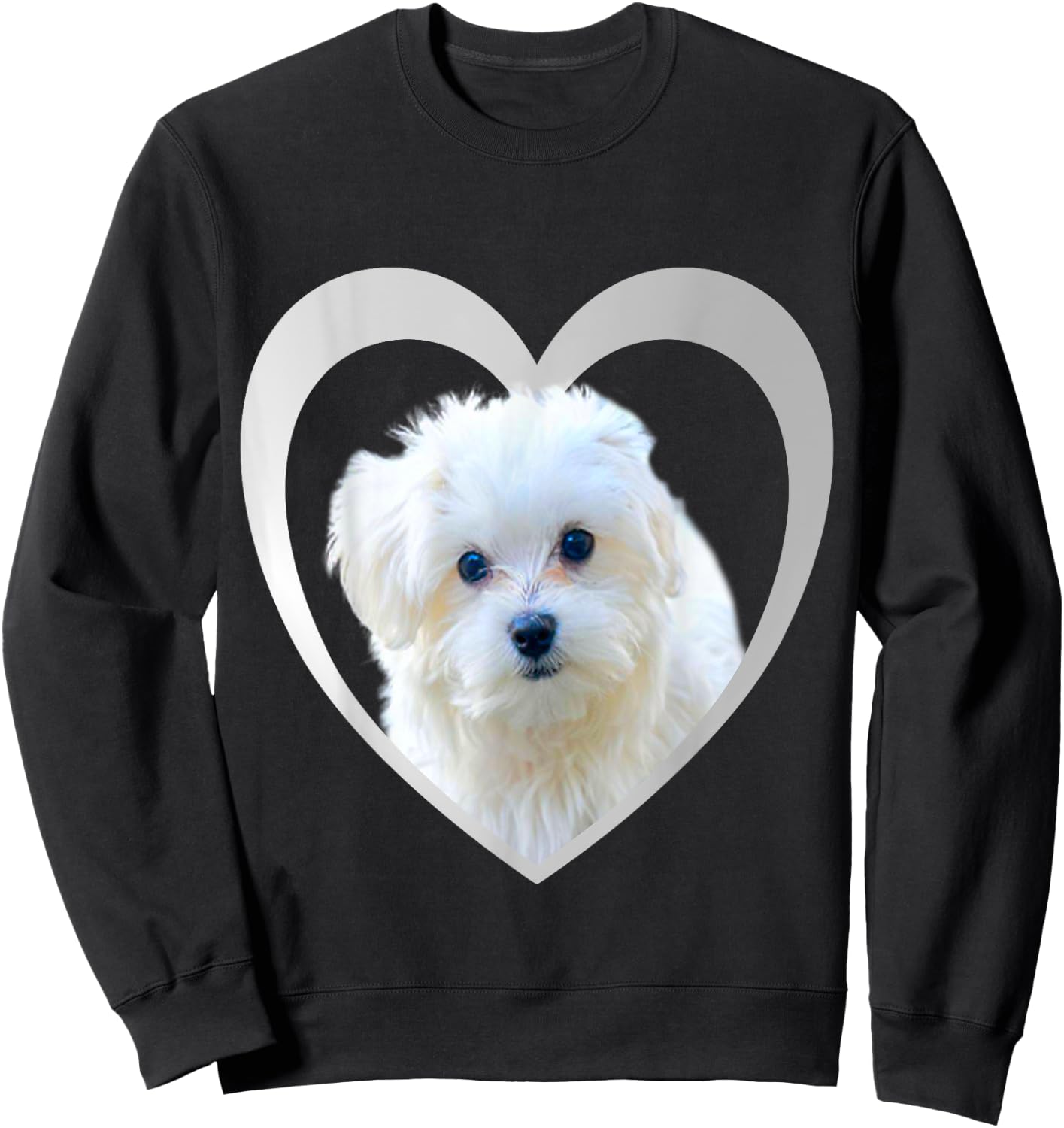 Maltese - Maltese Dog - Maltese Men Women Girls Kids Sweatshirt - Sweatshirt | Black