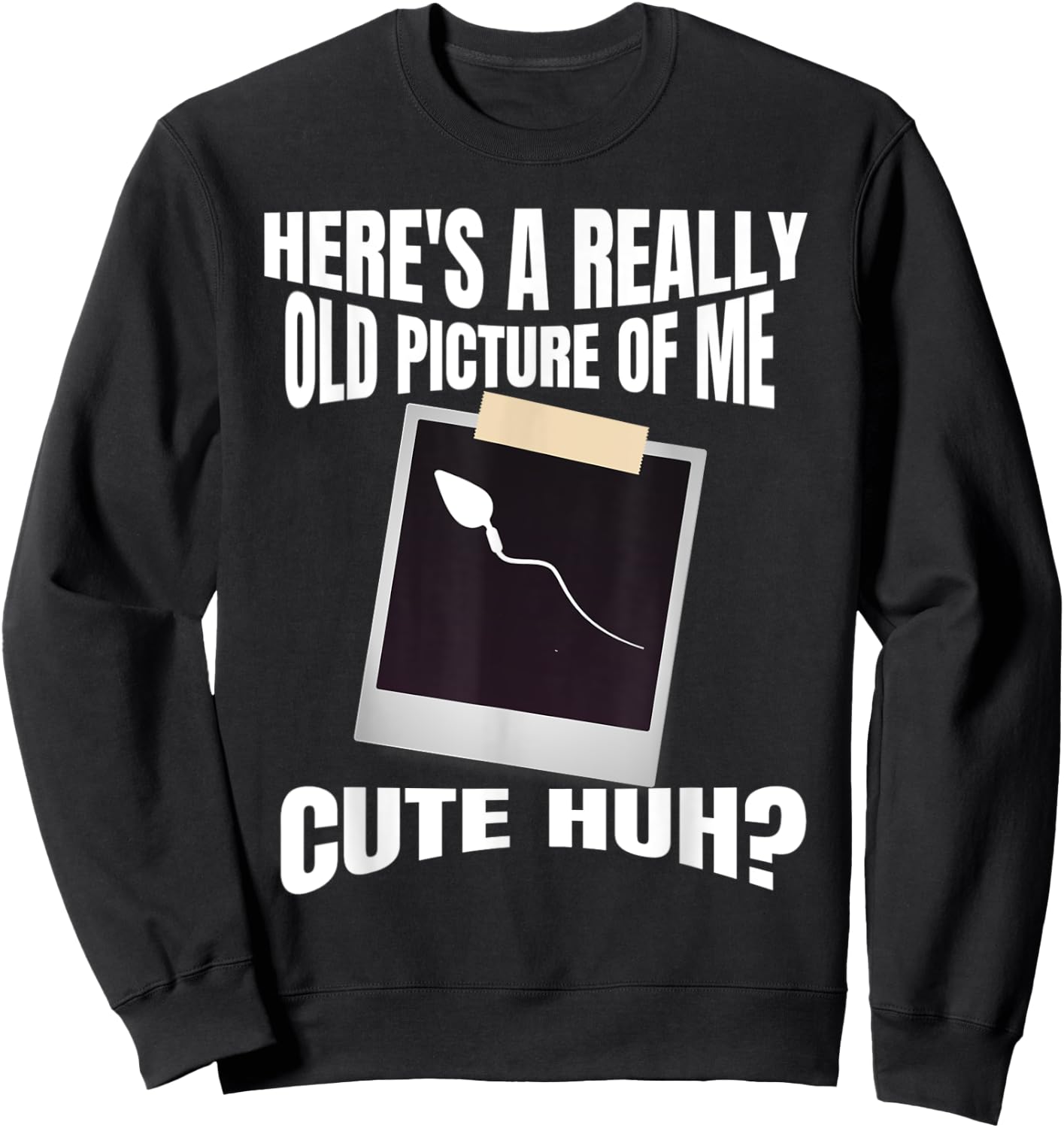 Here's A Really Old Picture Of Me Funny Graphic Gag Sweatshirt - Sweatshirt | Black