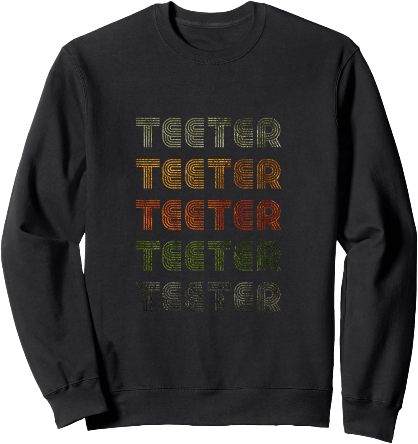 Love Heart Teeter Grunge Vintage Style Black Teeter Sweatshirt - Sweatshirt | Black