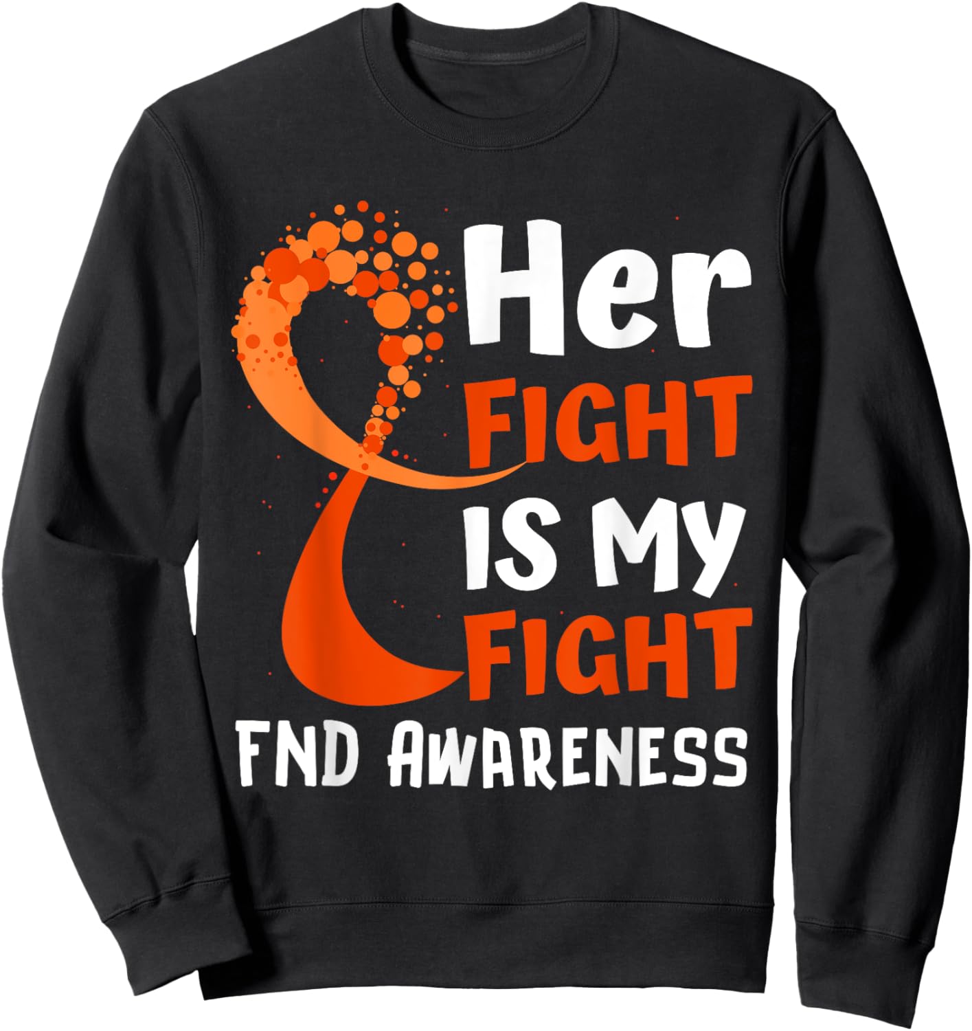 Functional Neurological Disorder Awareness FND Ribbon Family Sweatshirt - Sweatshirt | Black