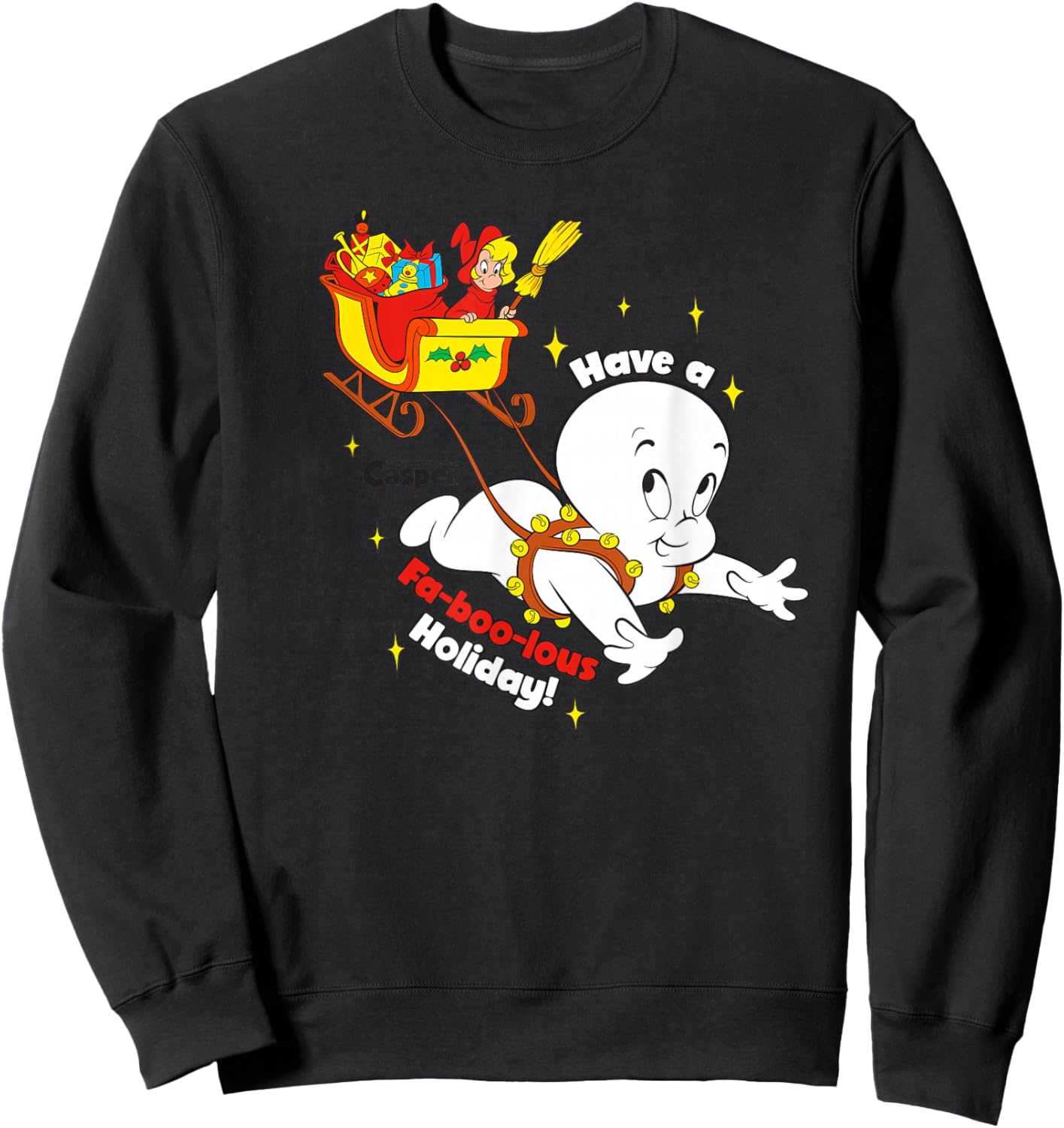 Casper the Friendly Ghost Have A Fab-boo-lous Holiday Sweatshirt - Sweatshirt | Black