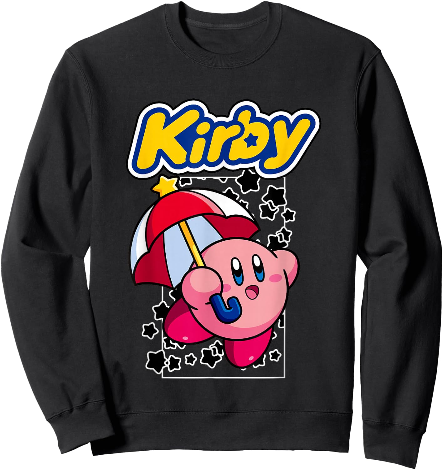 Kirby Many Emotions Nintendo Character Box Up Sweatshirt - Sweatshirt | Black