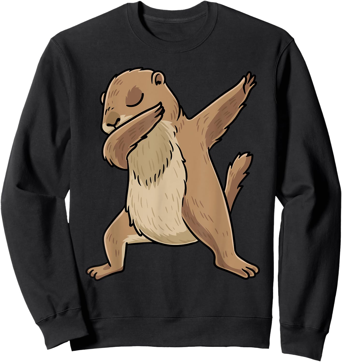 Dabbing Prairie Dog Rodent Men Women Kids Sweatshirt - Sweatshirt | Black
